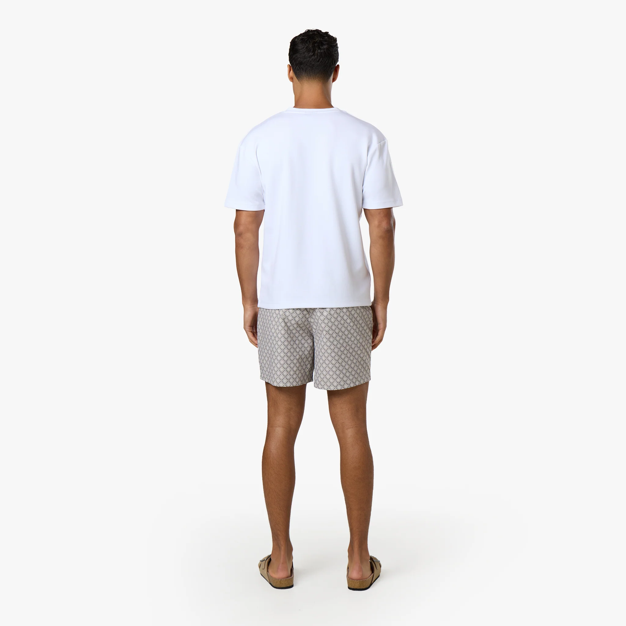 Printed Smart Buckle Swimshort | Stone - Image 7