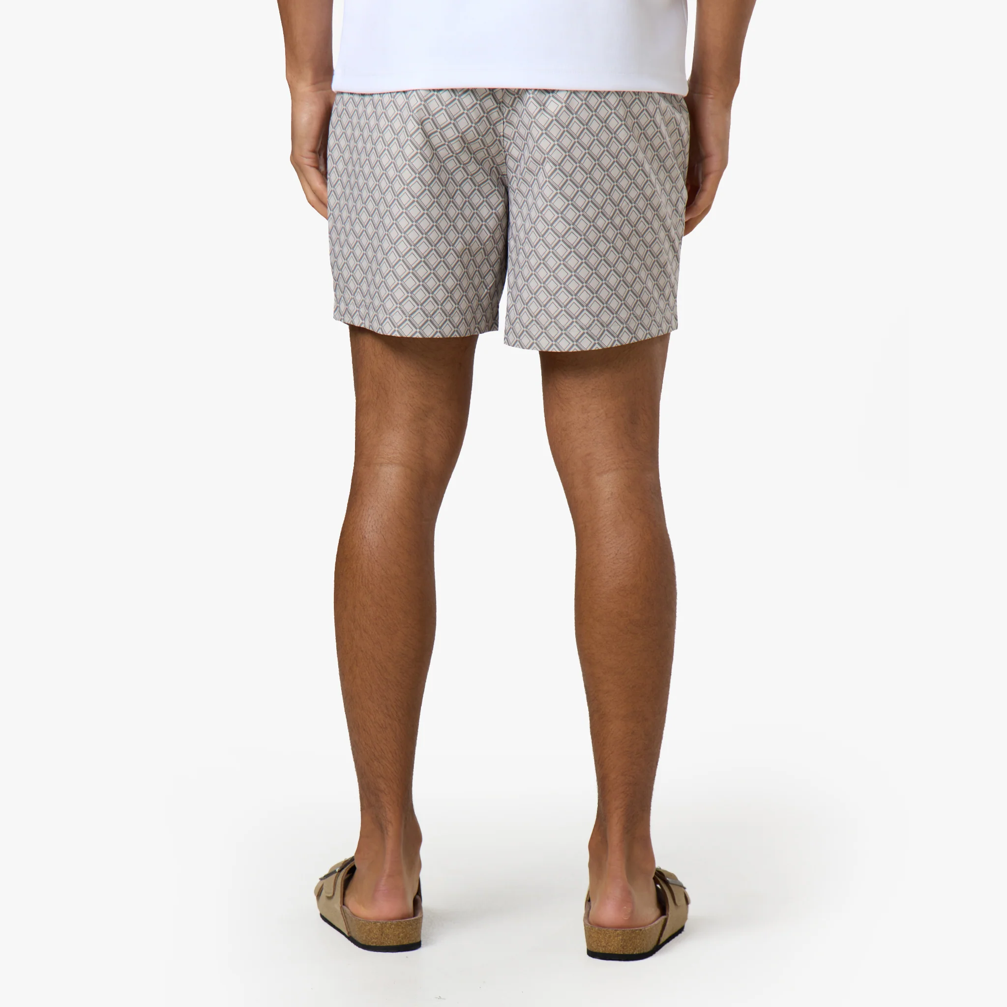 Printed Smart Buckle Swimshort | Stone - Image 8
