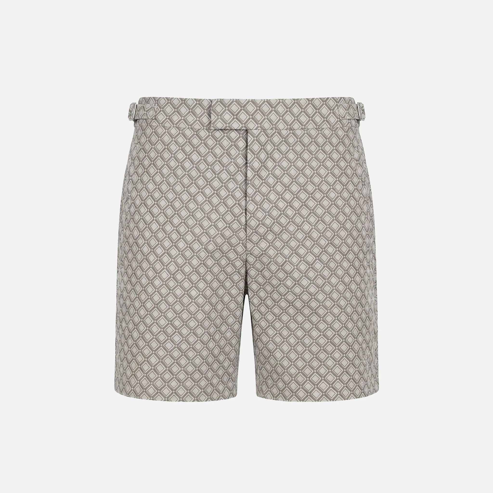 Printed Smart Buckle Swimshort | Stone - Image 9