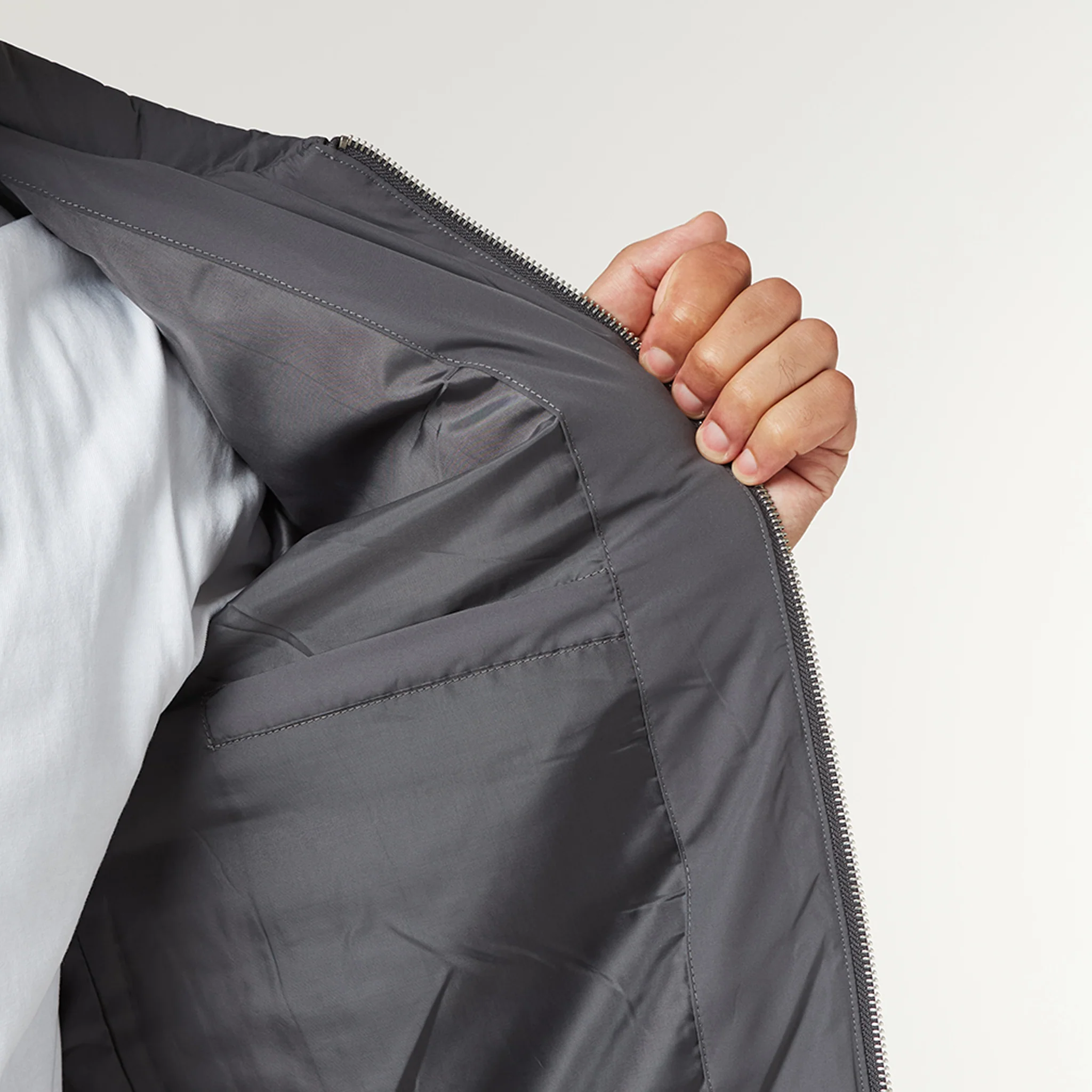 Quilted Overshirt Jacket | Charcoal - Image 6