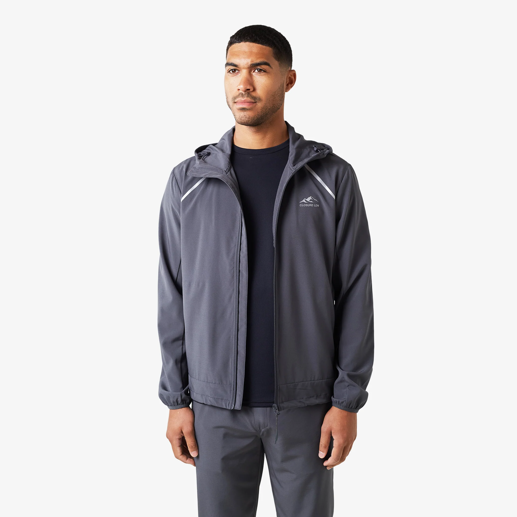 Reflective Core Windbreaker | Charcoal - Image 2