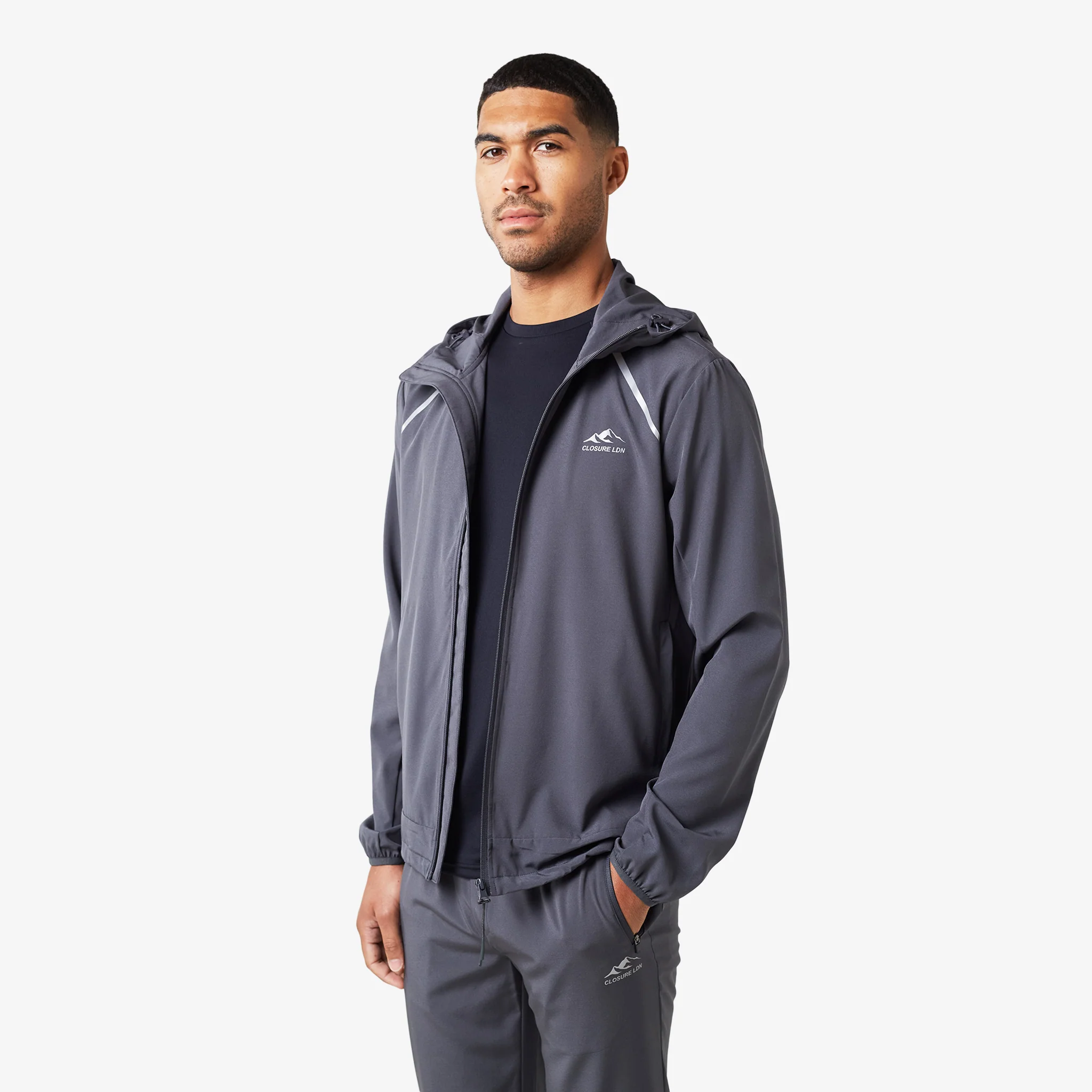 Reflective Core Windbreaker | Charcoal - Image 3