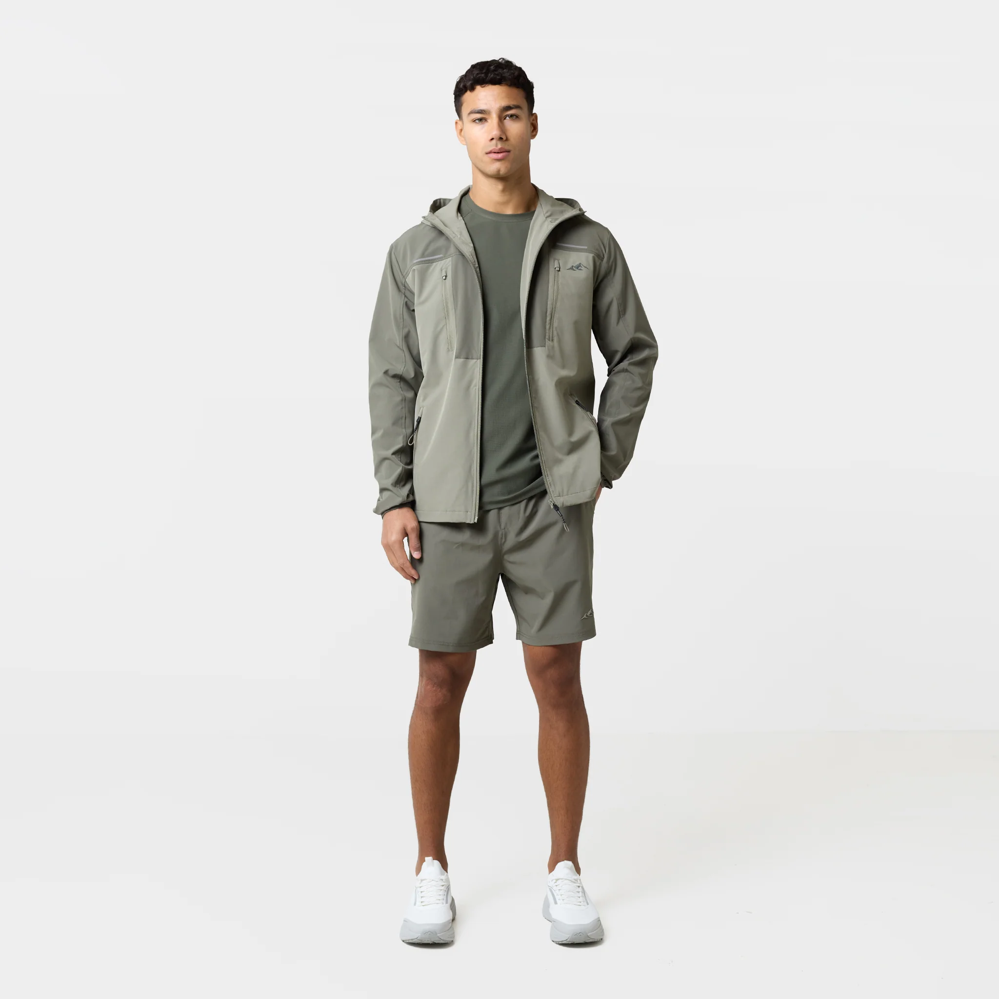 Reflective Detail Colourblock Jacket | Khaki - Image 7