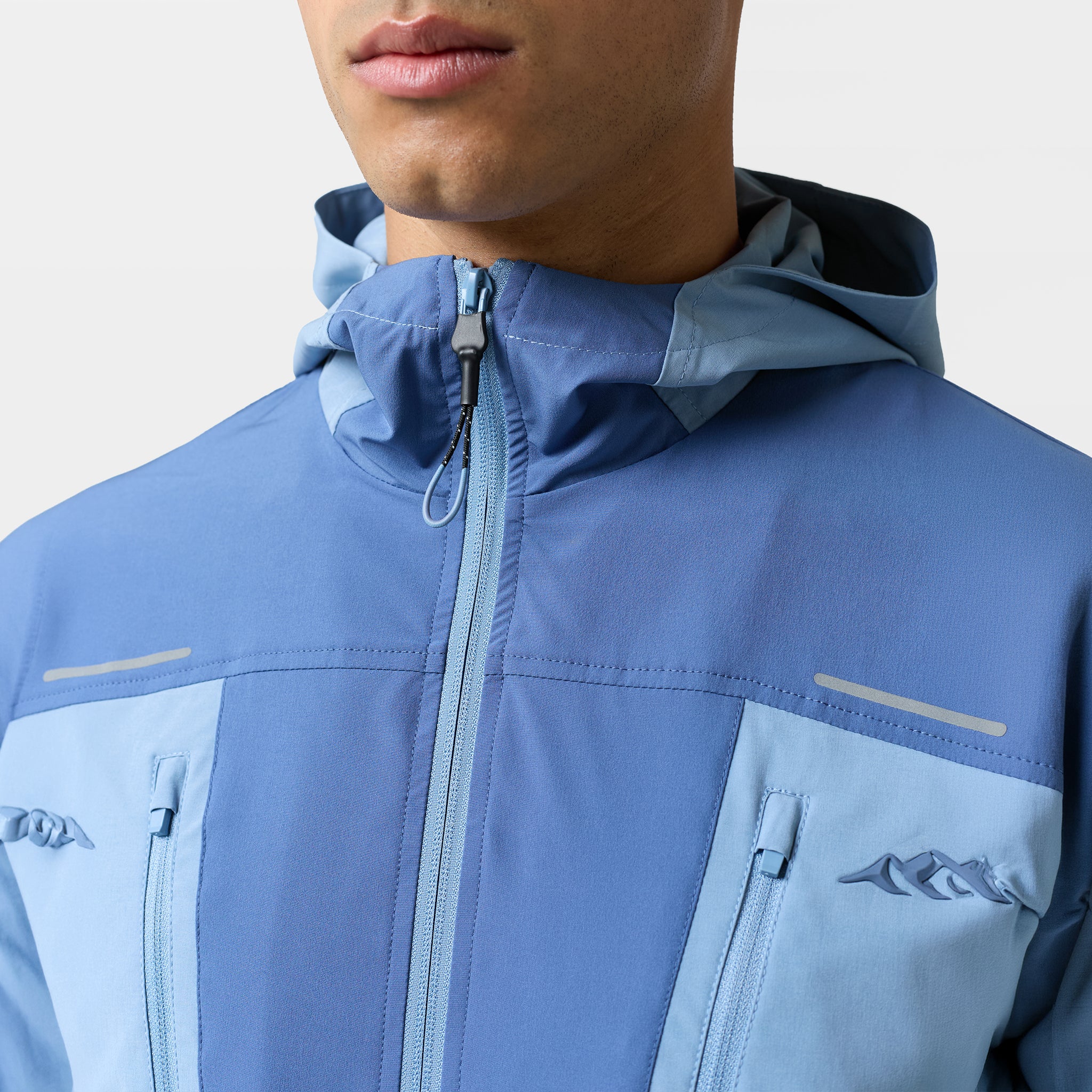 Reflective Detail Colourblock Jacket | Light Blue - Image 5