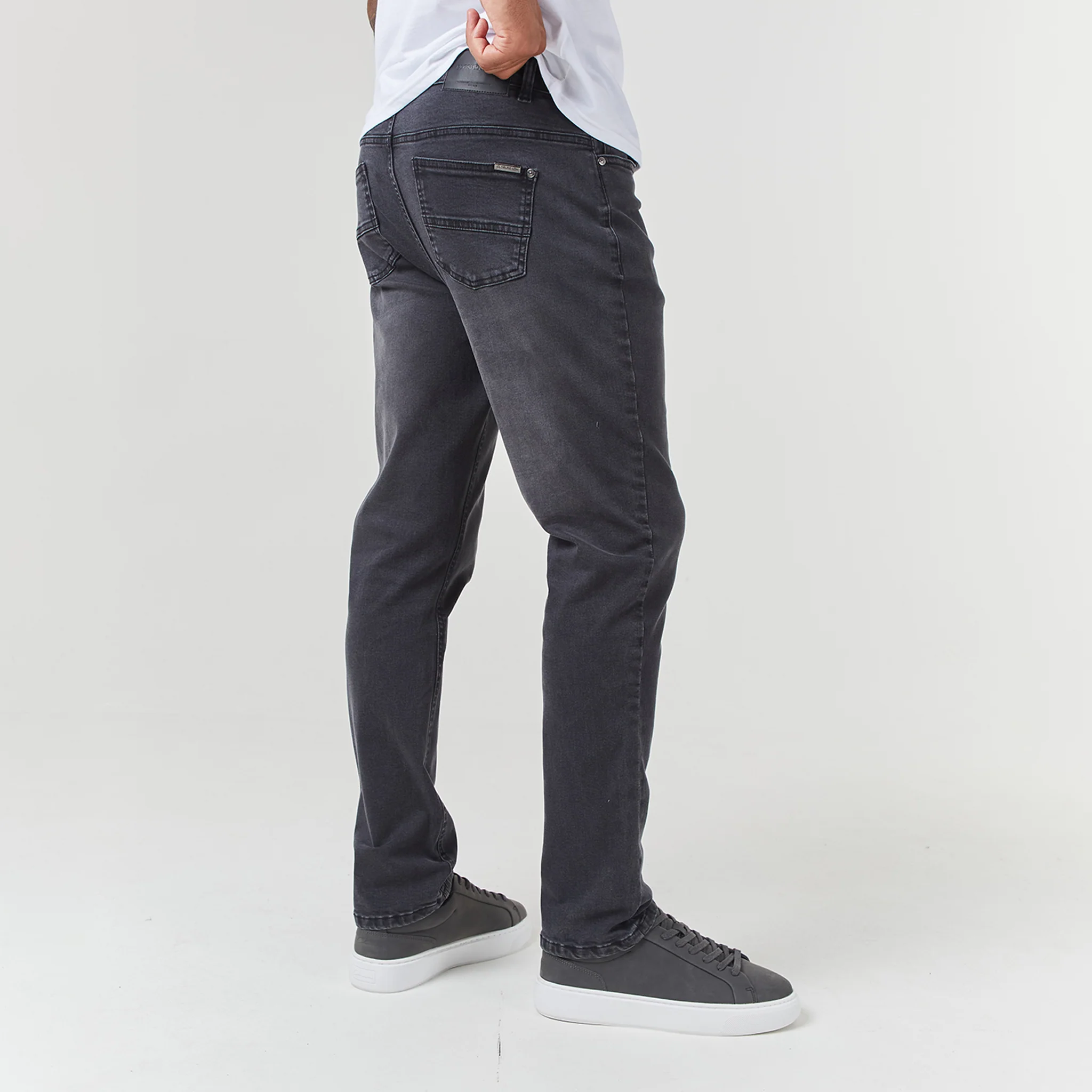 Regular Fit Denim Jean | Grey Wash - Image 4
