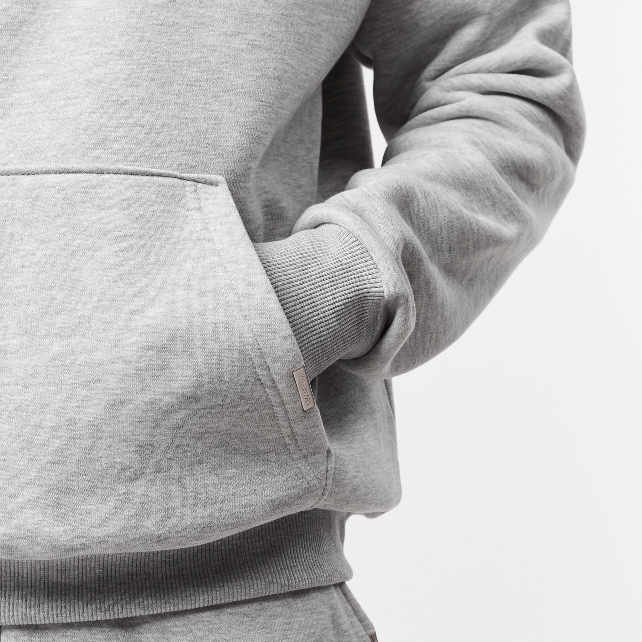 Relaxed Fit 1/4 Zip Fleece | Grey Marl - Image 6