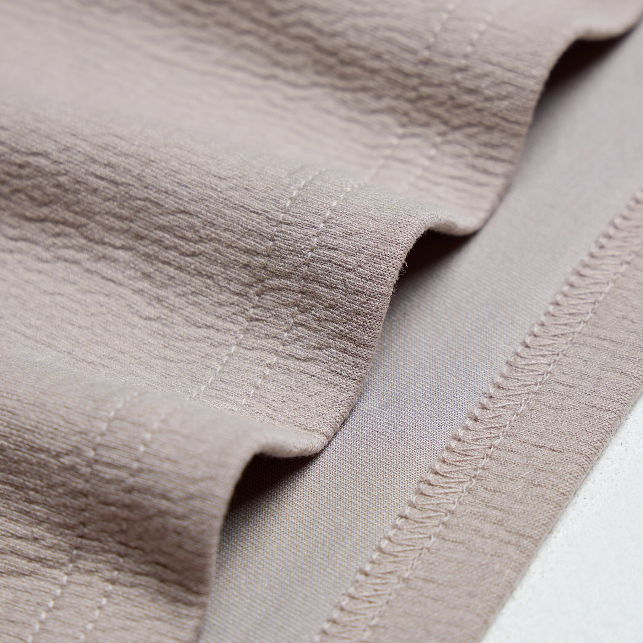 Relaxed Crinkle Twinset | Stone - Image 9