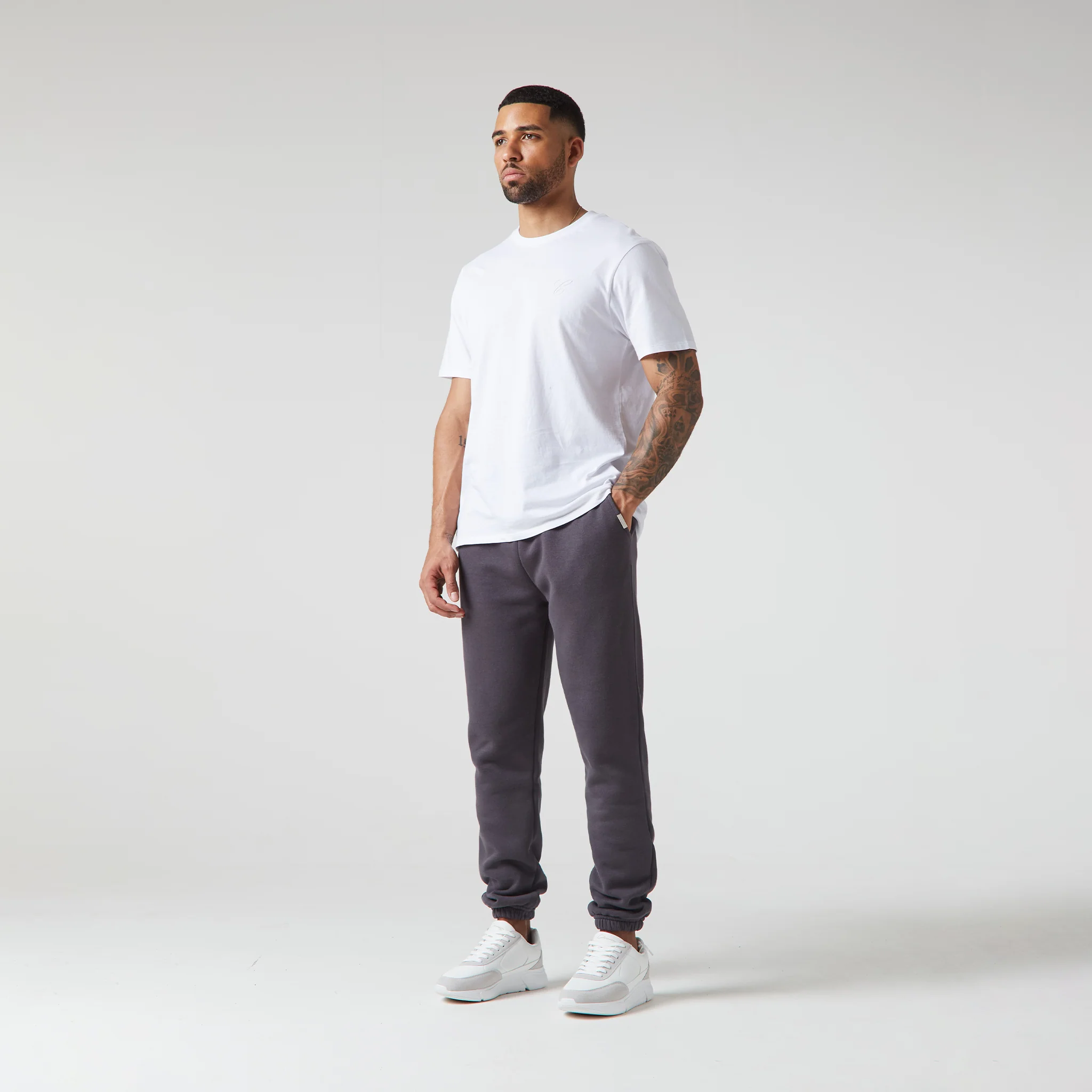 Relaxed Fit Cuffed Jogger | Dark Grey - Image 5