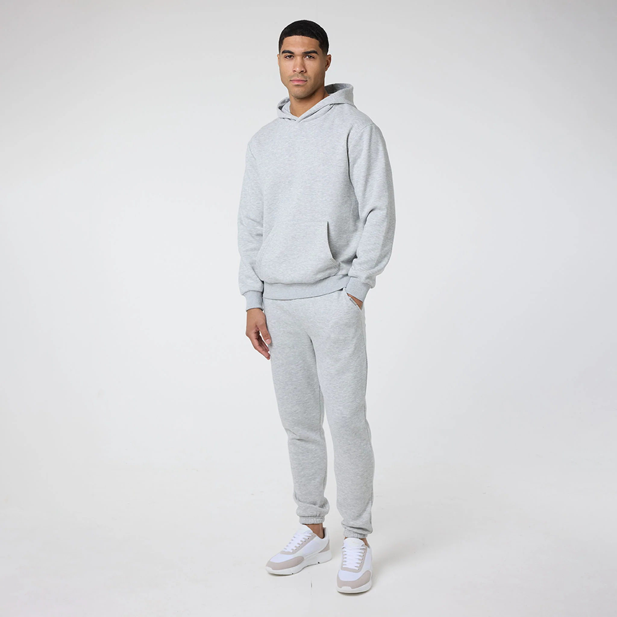 Relaxed Fit Cuffed Jogger | Grey Marl - Image 5