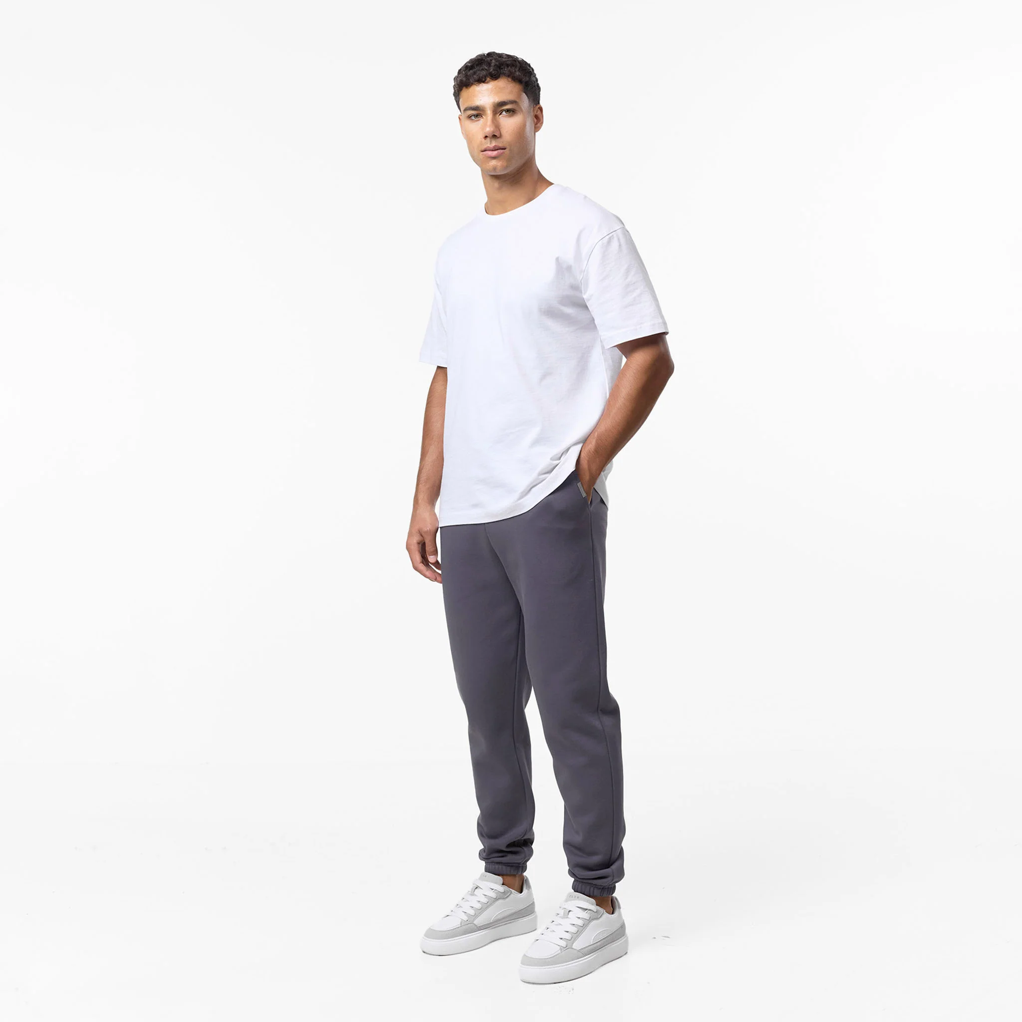 Relaxed Fit Cuffed Jogger | Iron Grey - Image 2