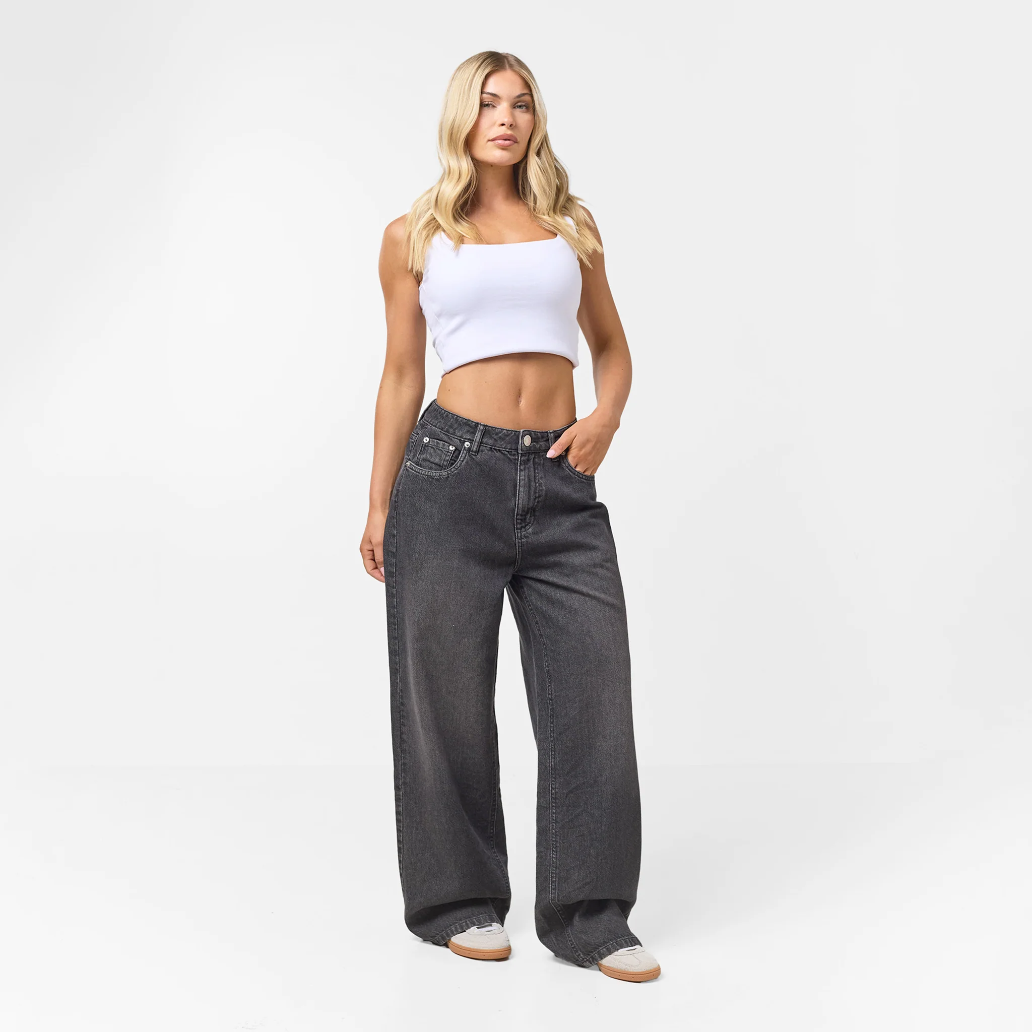 Relaxed Fit Denim Jeans | Black Wash - Image 8