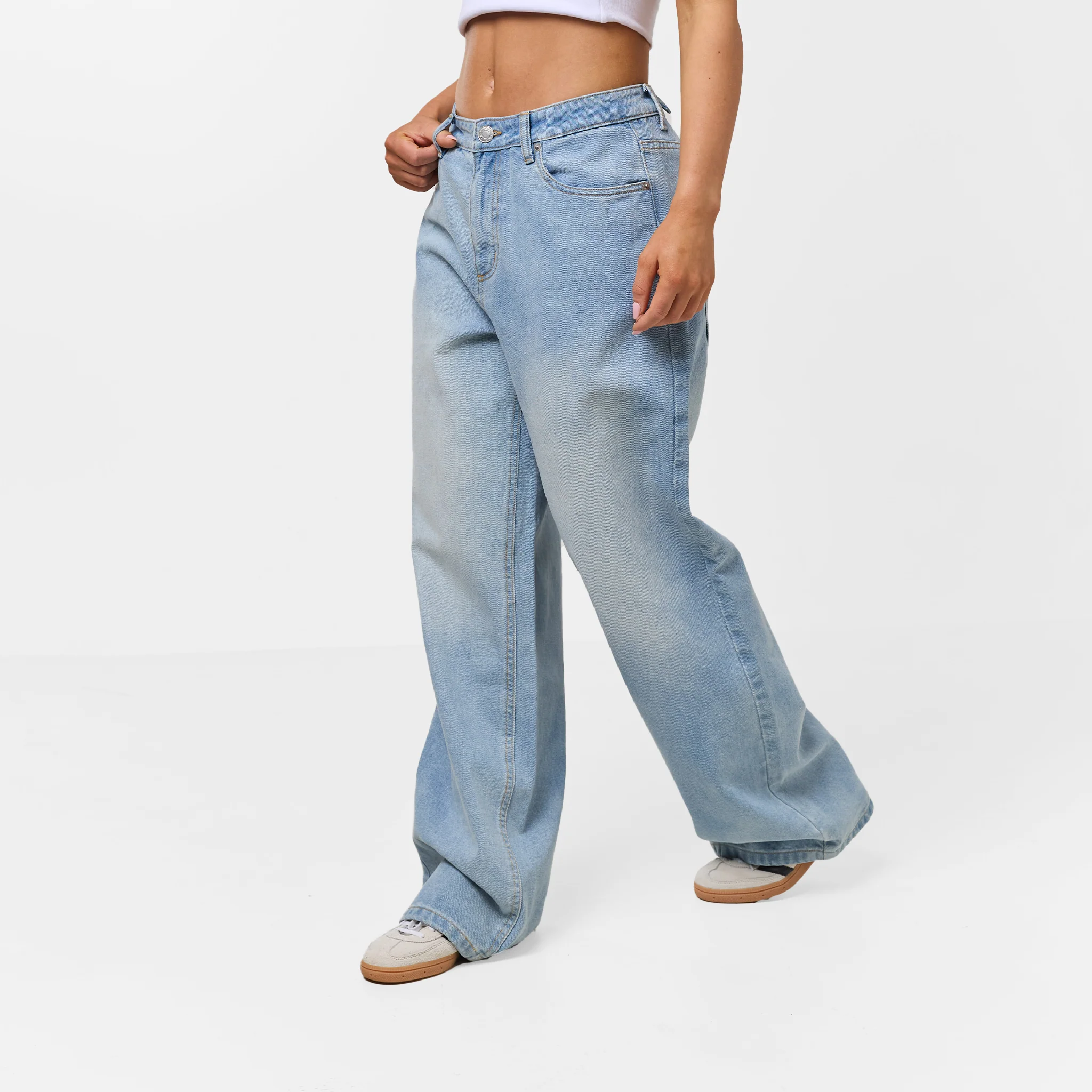 Relaxed Fit Denim Jeans | Light Blue Wash - Image 10