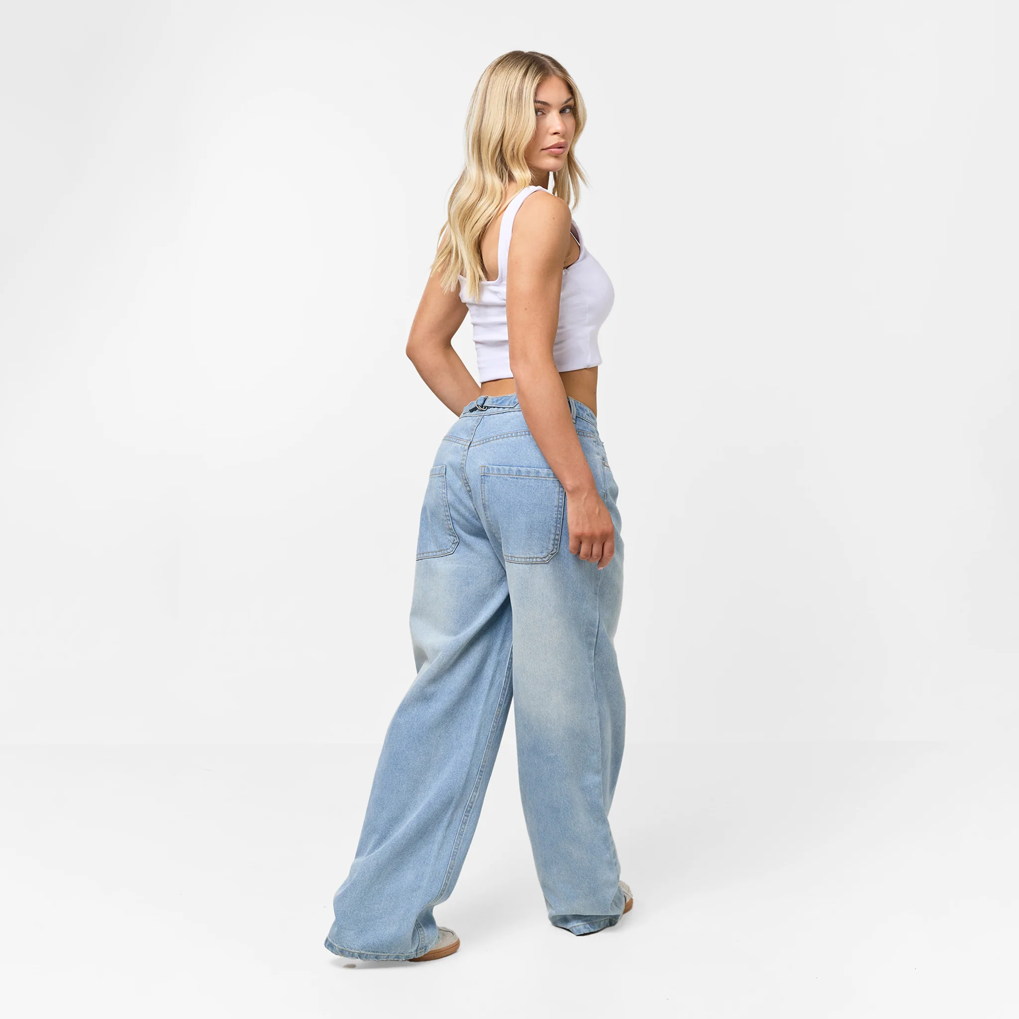 Relaxed Fit Denim Jeans | Light Blue Wash - Image 2