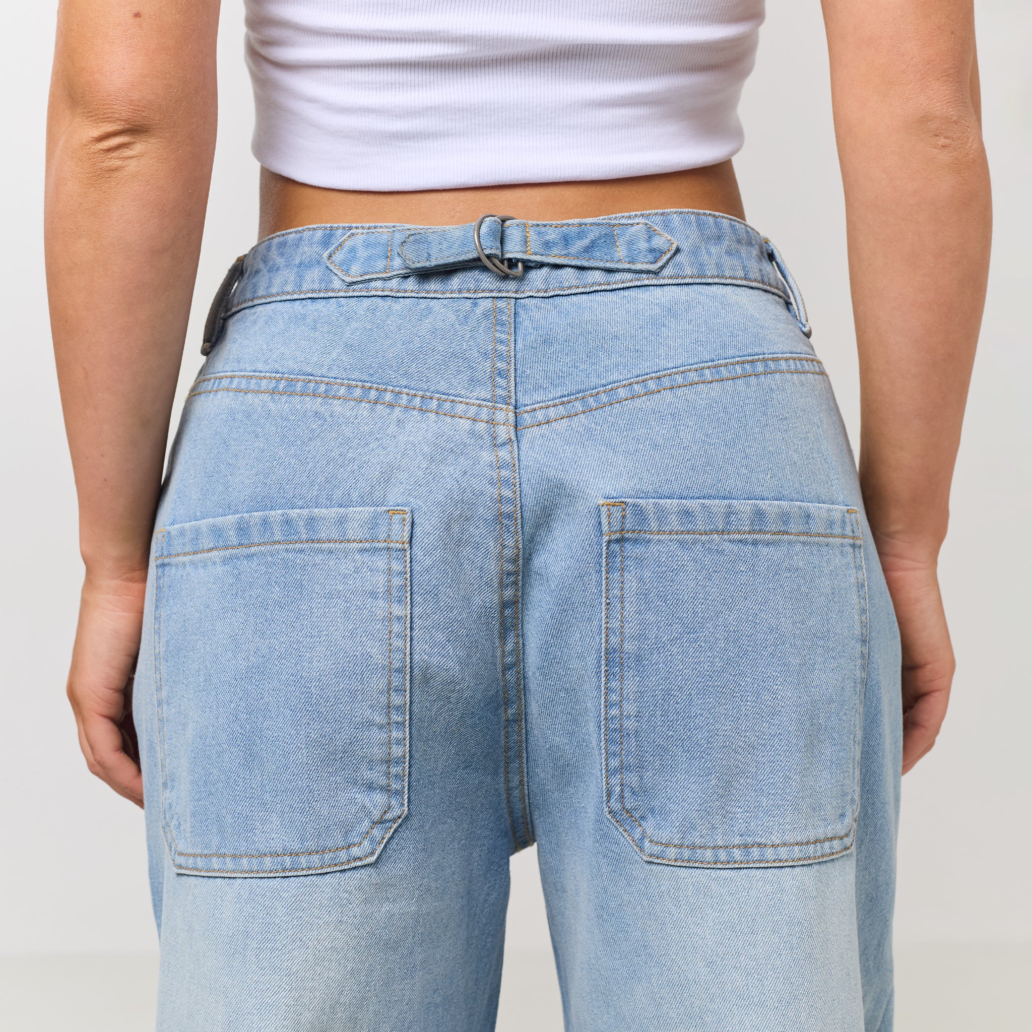 Relaxed Fit Denim Jeans | Light Blue Wash - Image 7
