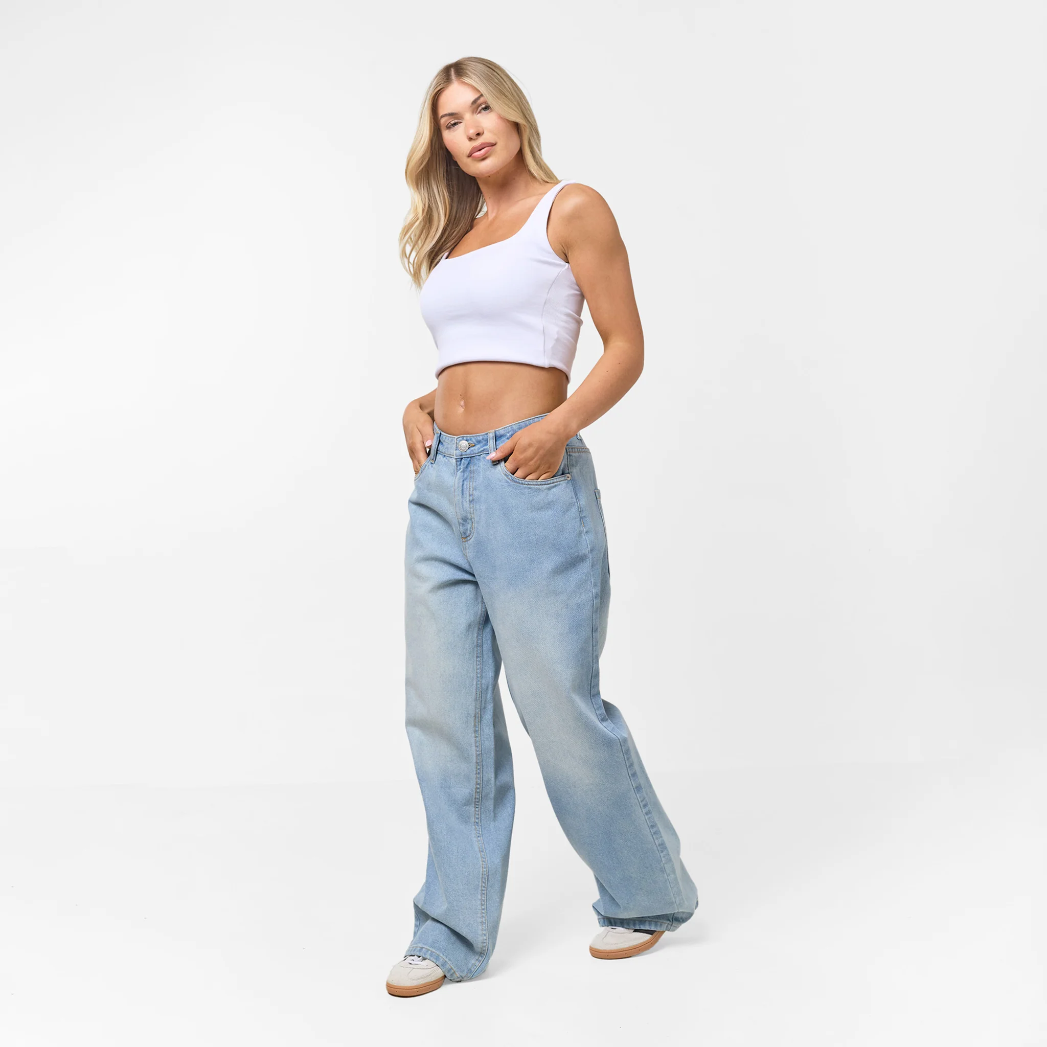 Relaxed Fit Denim Jeans | Light Blue Wash - Image 9
