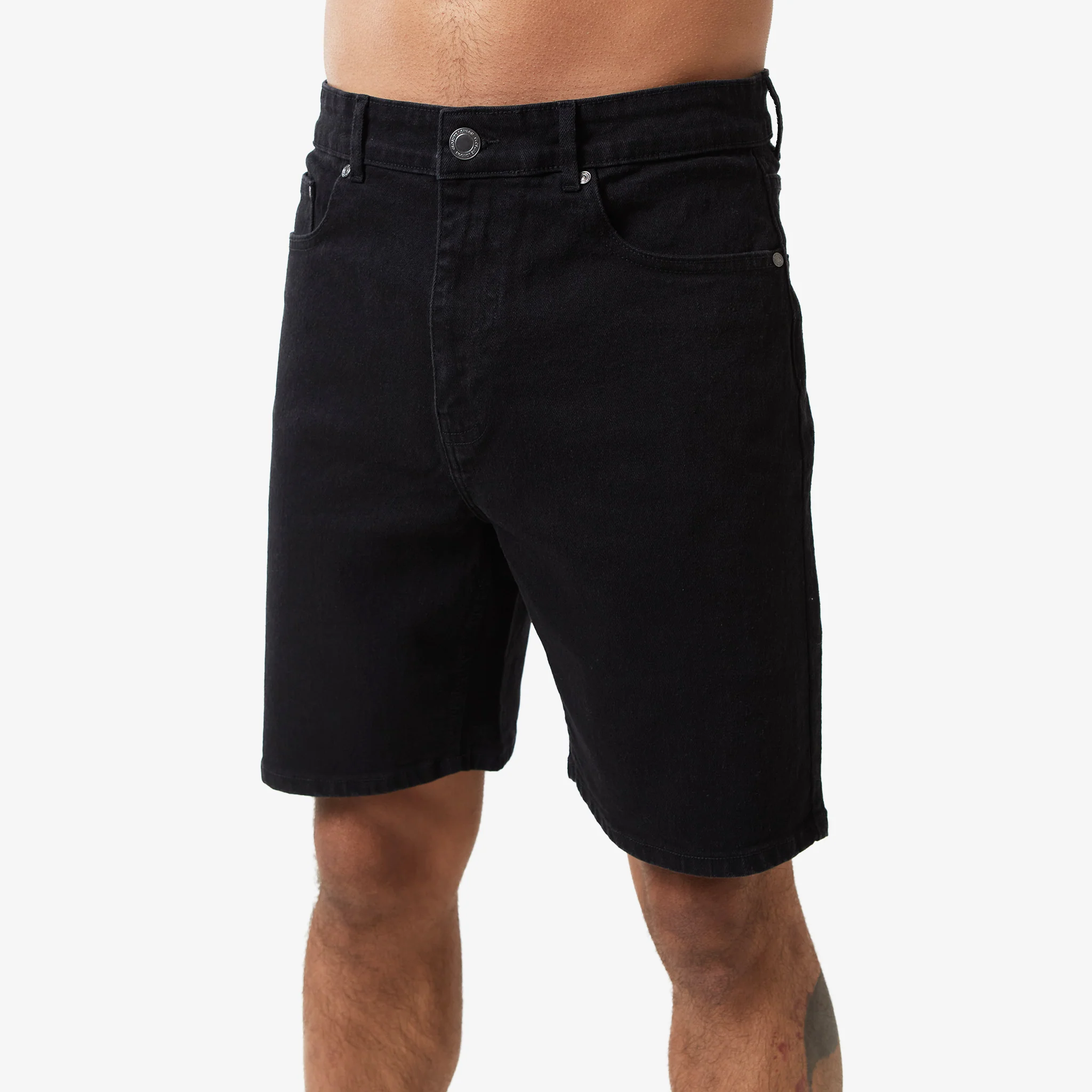 Relaxed Fit Denim Short | Black - Image 3