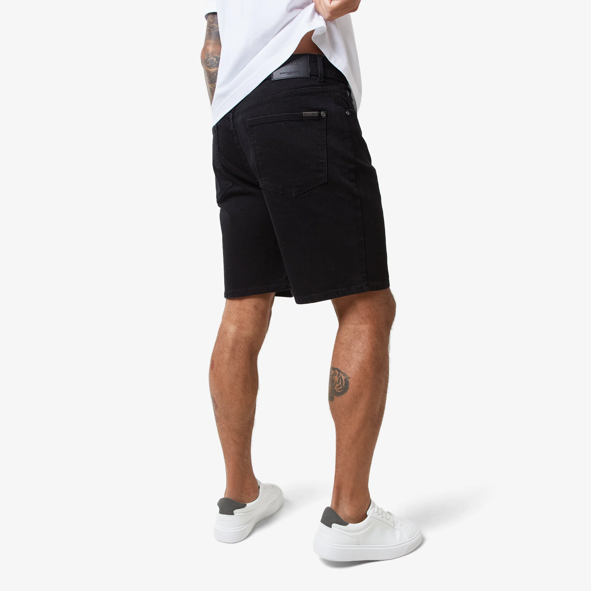 Relaxed Fit Denim Short | Black - Image 5