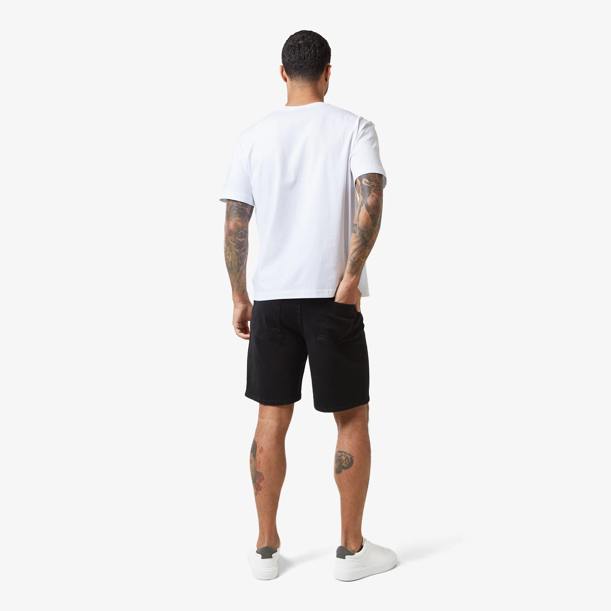 Relaxed Fit Denim Short | Black - Image 6