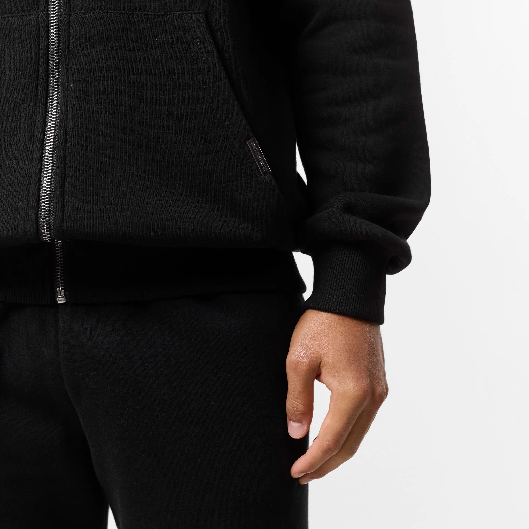 Relaxed Fit Full Zip Tracksuit | Black - Image 5