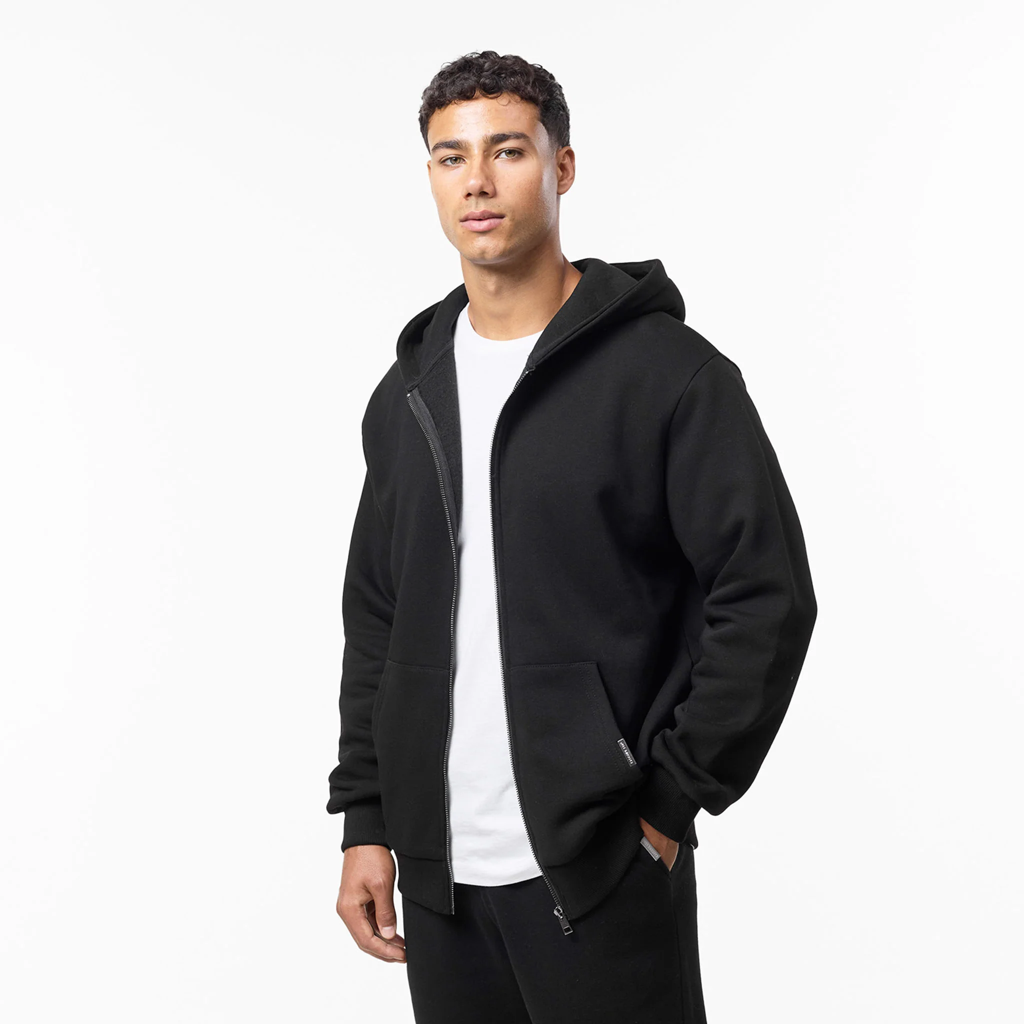 Relaxed Fit Full Zip Tracksuit | Black - Image 7
