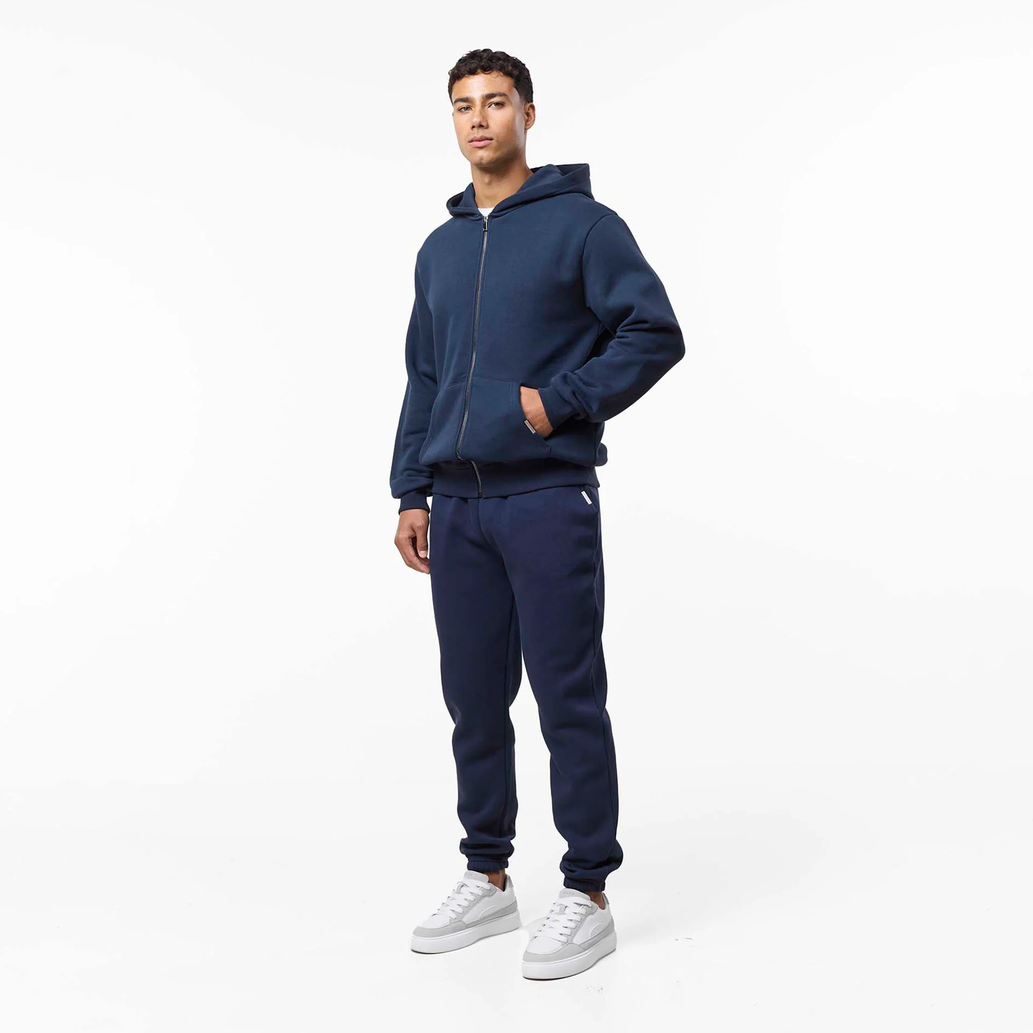 Relaxed Fit Full Zip Tracksuit | Navy