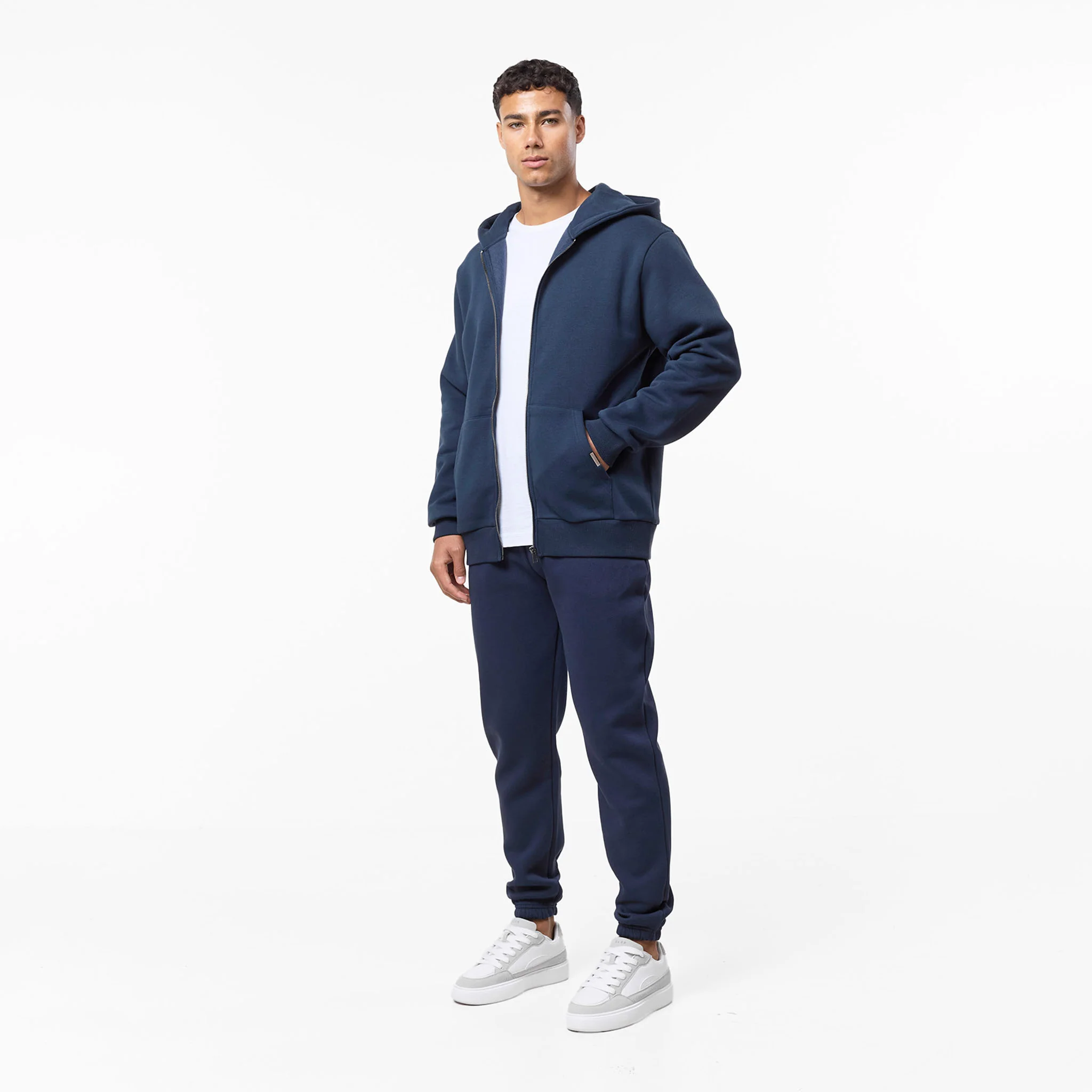 Relaxed Fit Full Zip Tracksuit | Navy - Image 2