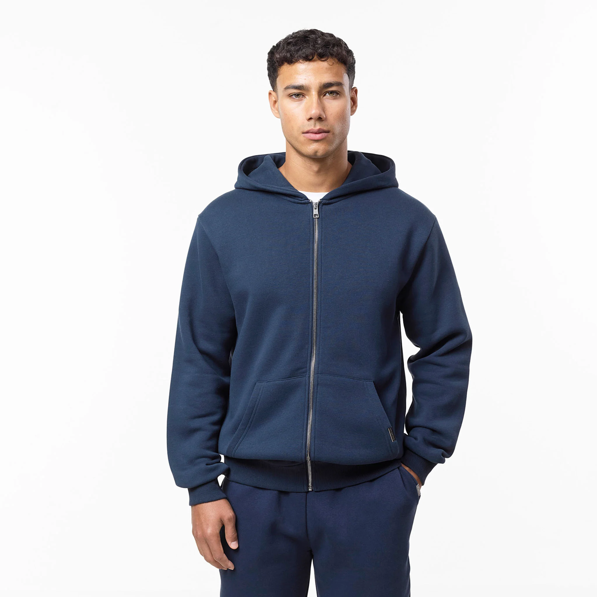 Relaxed Fit Full Zip Tracksuit | Navy - Image 3