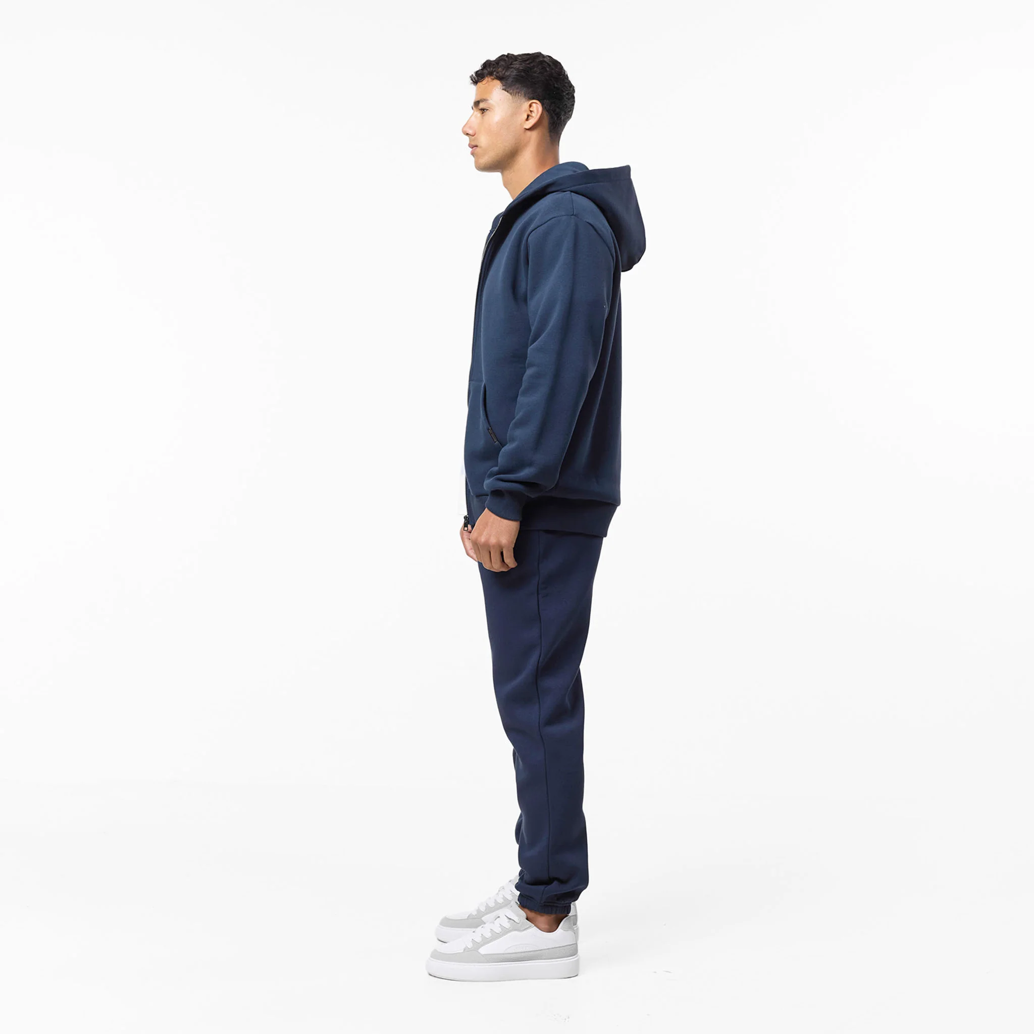 Relaxed Fit Full Zip Tracksuit | Navy - Image 8