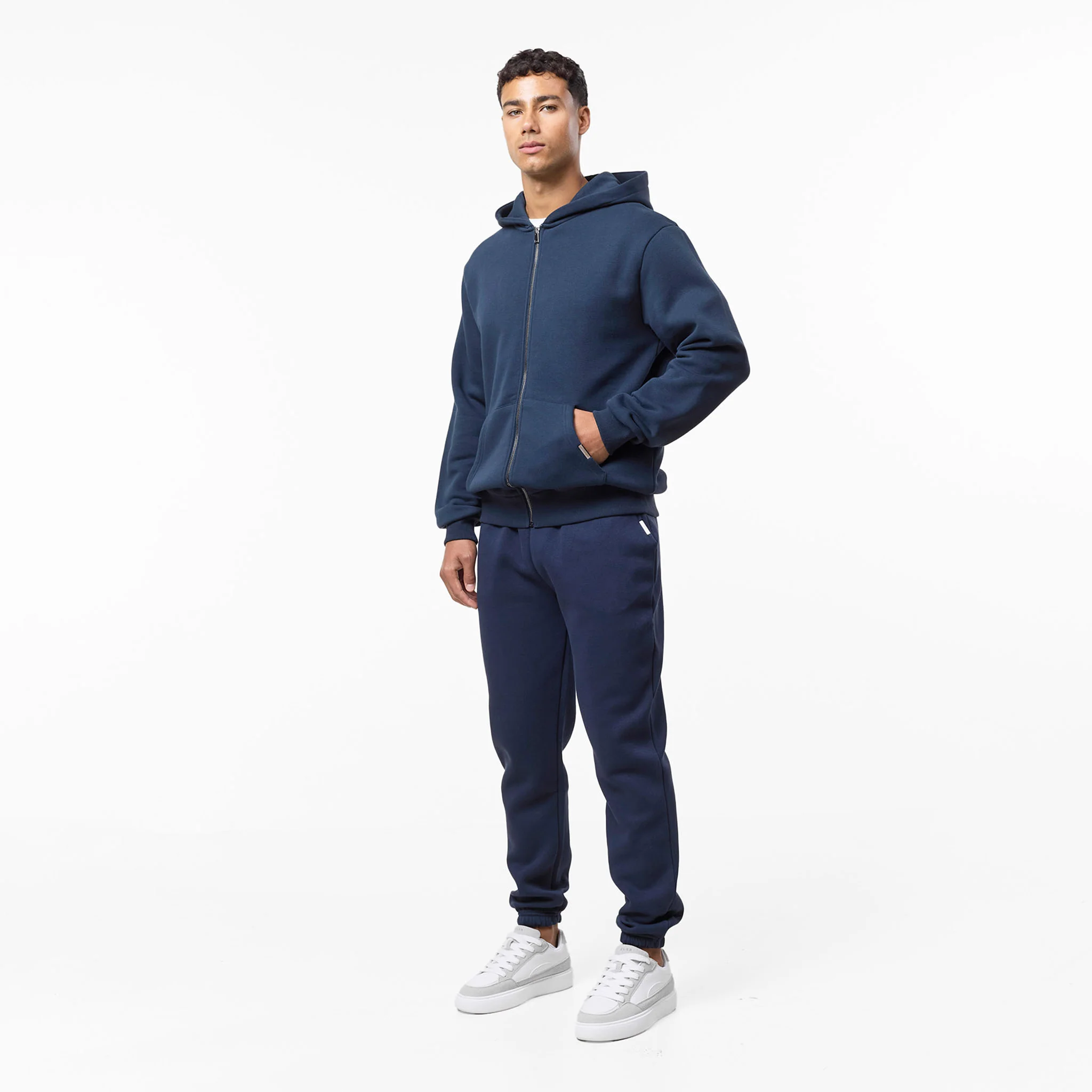 Relaxed Fit Full Zip Tracksuit | Navy - Image 9