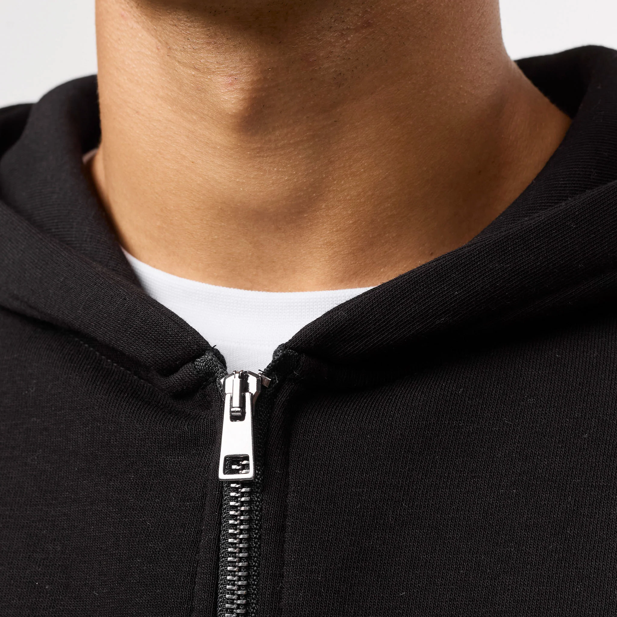 Relaxed Fit FZ Open Hem Tracksuit | Black - Image 5