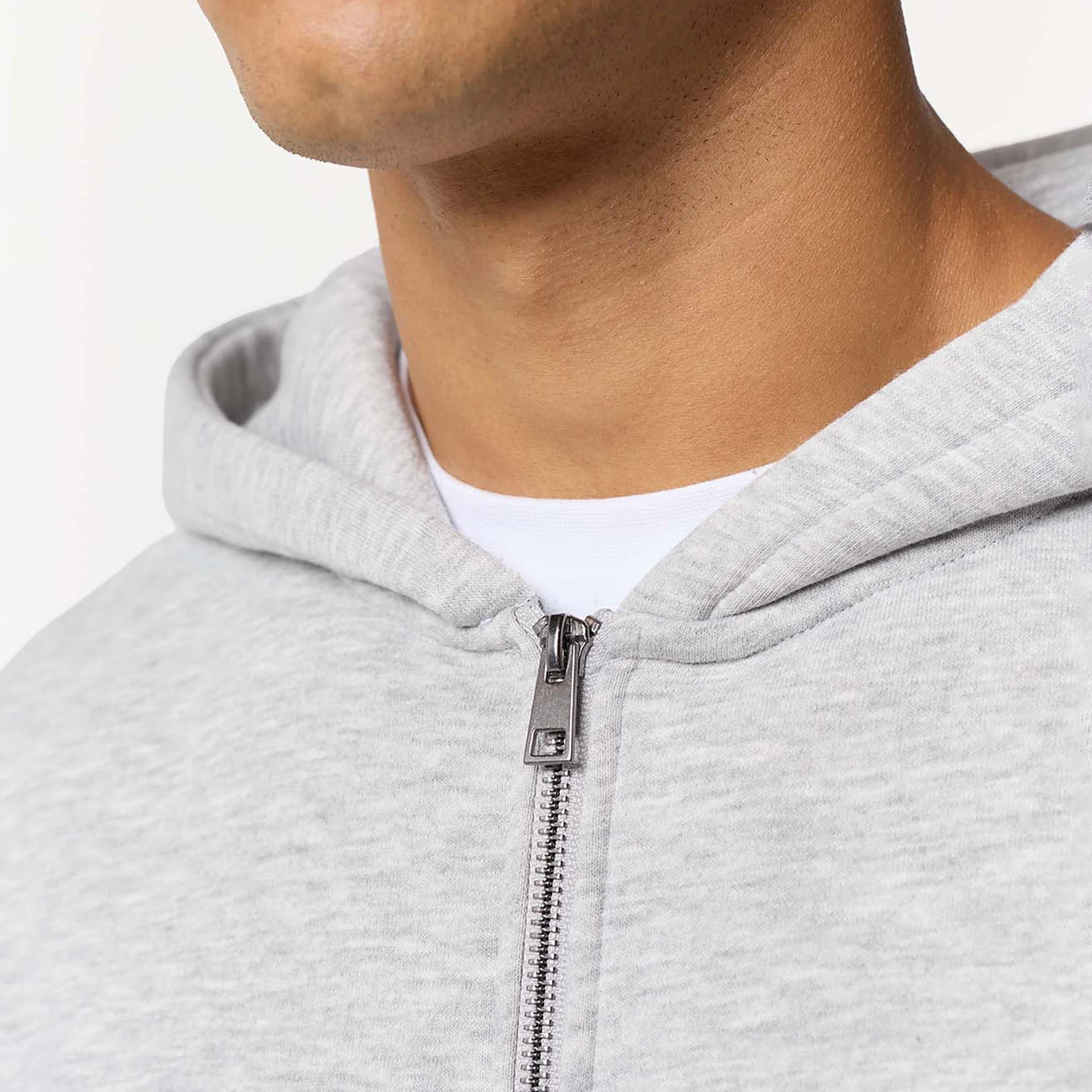 Relaxed Fit FZ Open Hem Tracksuit | Grey Marl - Image 6