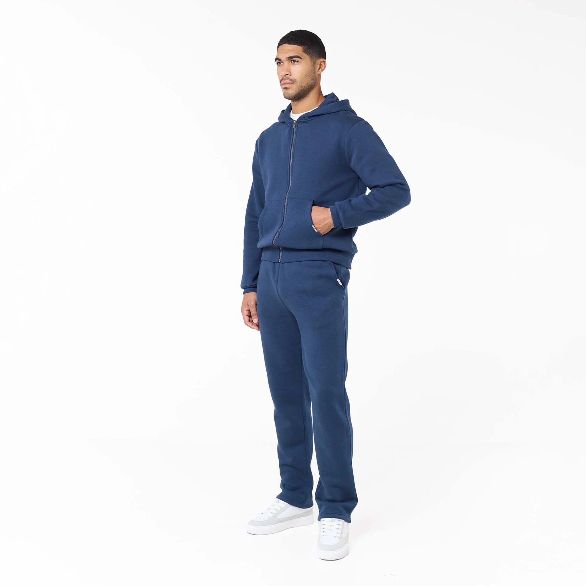 Relaxed Fit FZ Open Hem Tracksuit | Midnight