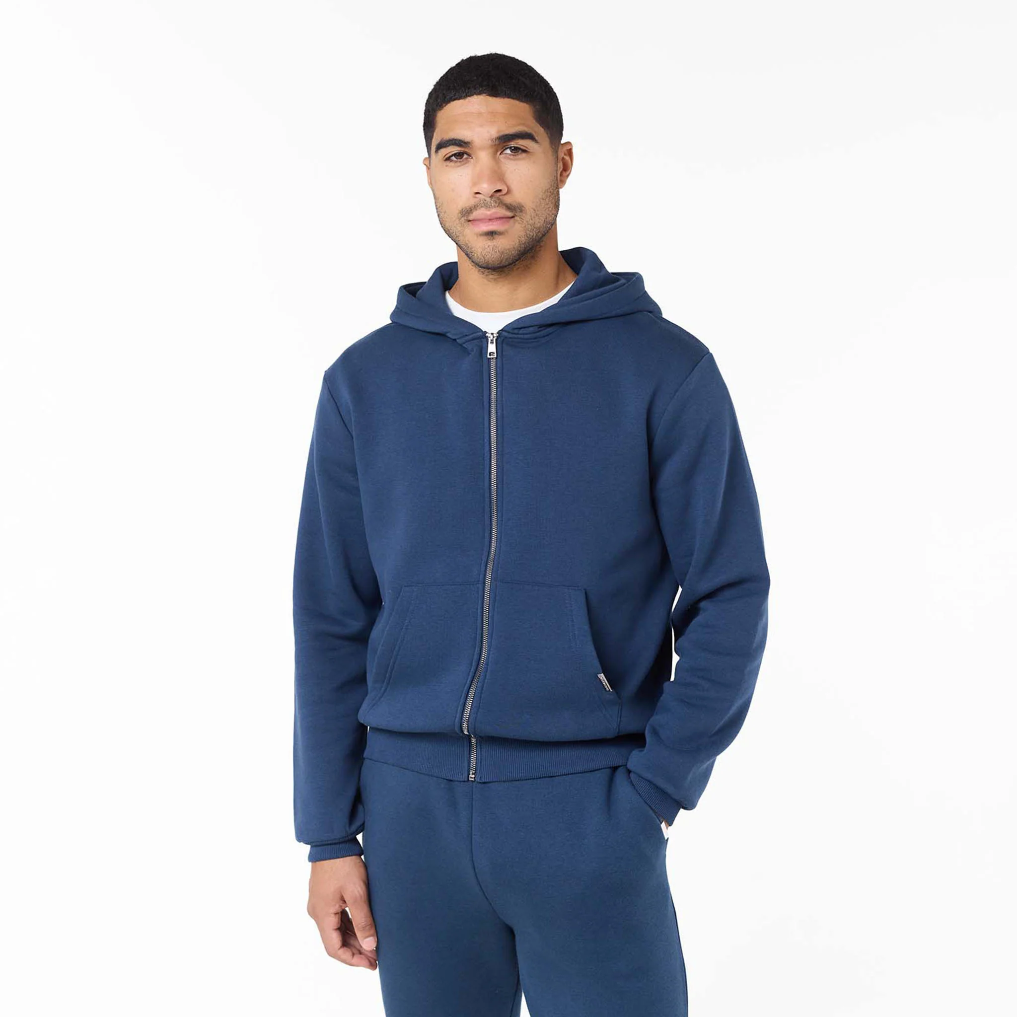 Relaxed Fit FZ Open Hem Tracksuit | Midnight - Image 2