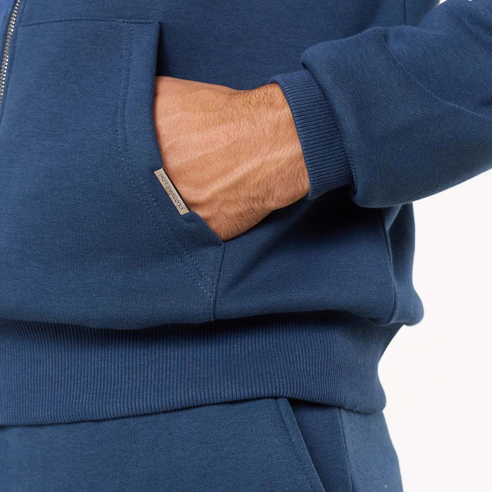 Relaxed Fit FZ Open Hem Tracksuit | Midnight - Image 4