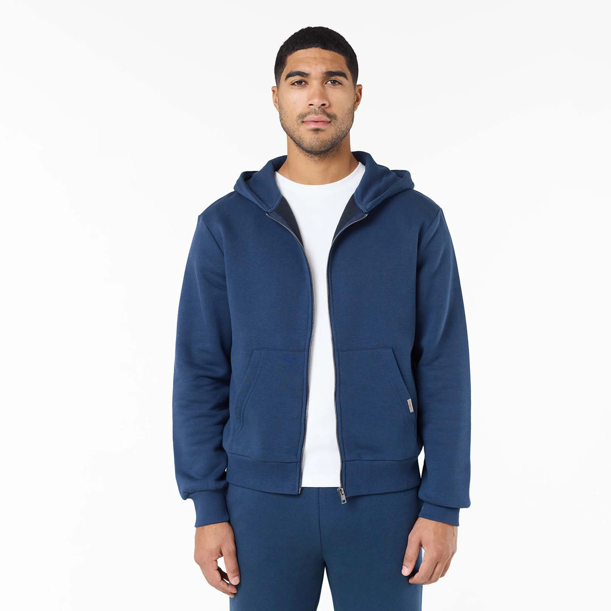 Relaxed Fit FZ Open Hem Tracksuit | Midnight - Image 5