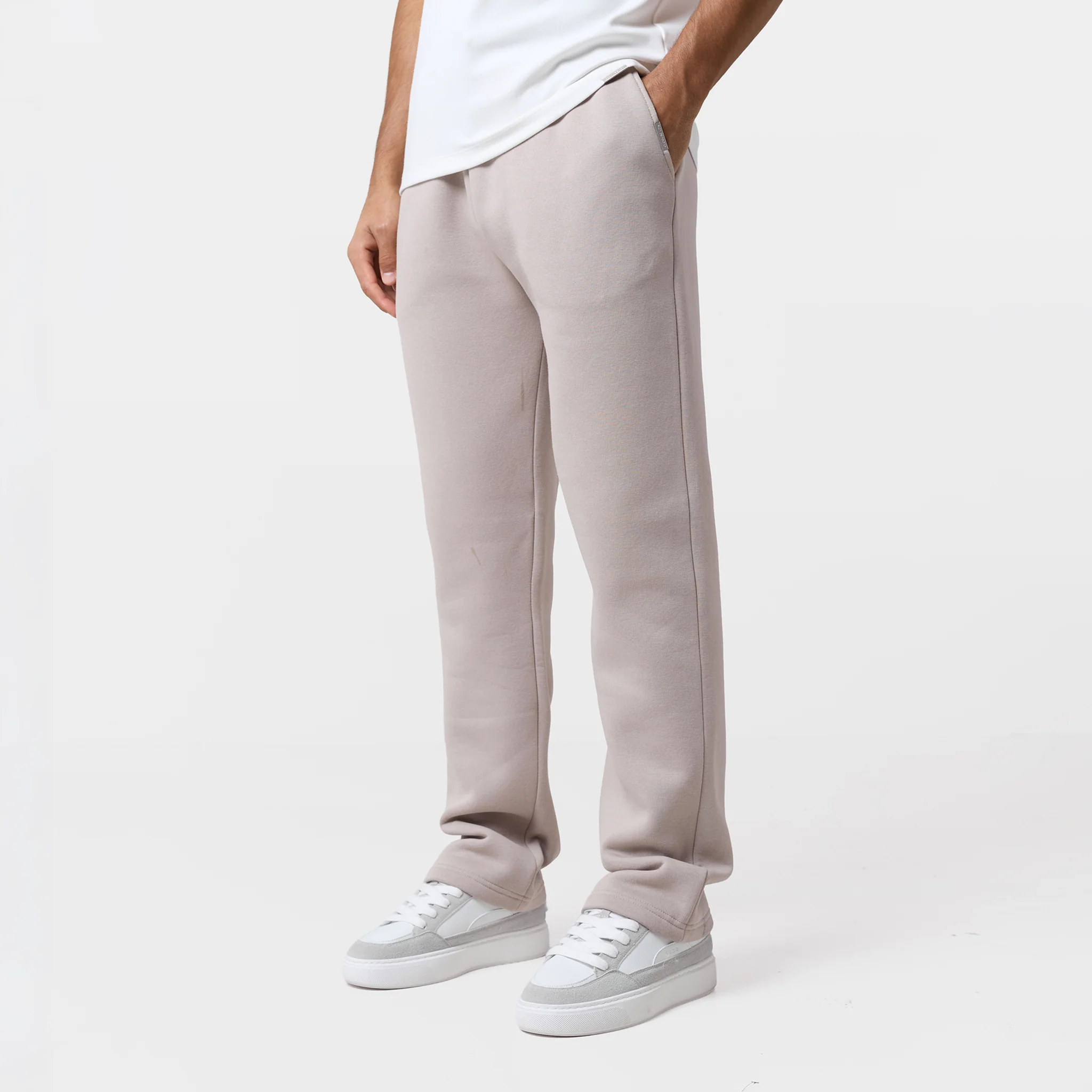 Relaxed Fit FZ Open Hem Tracksuit | Sand - Image 5