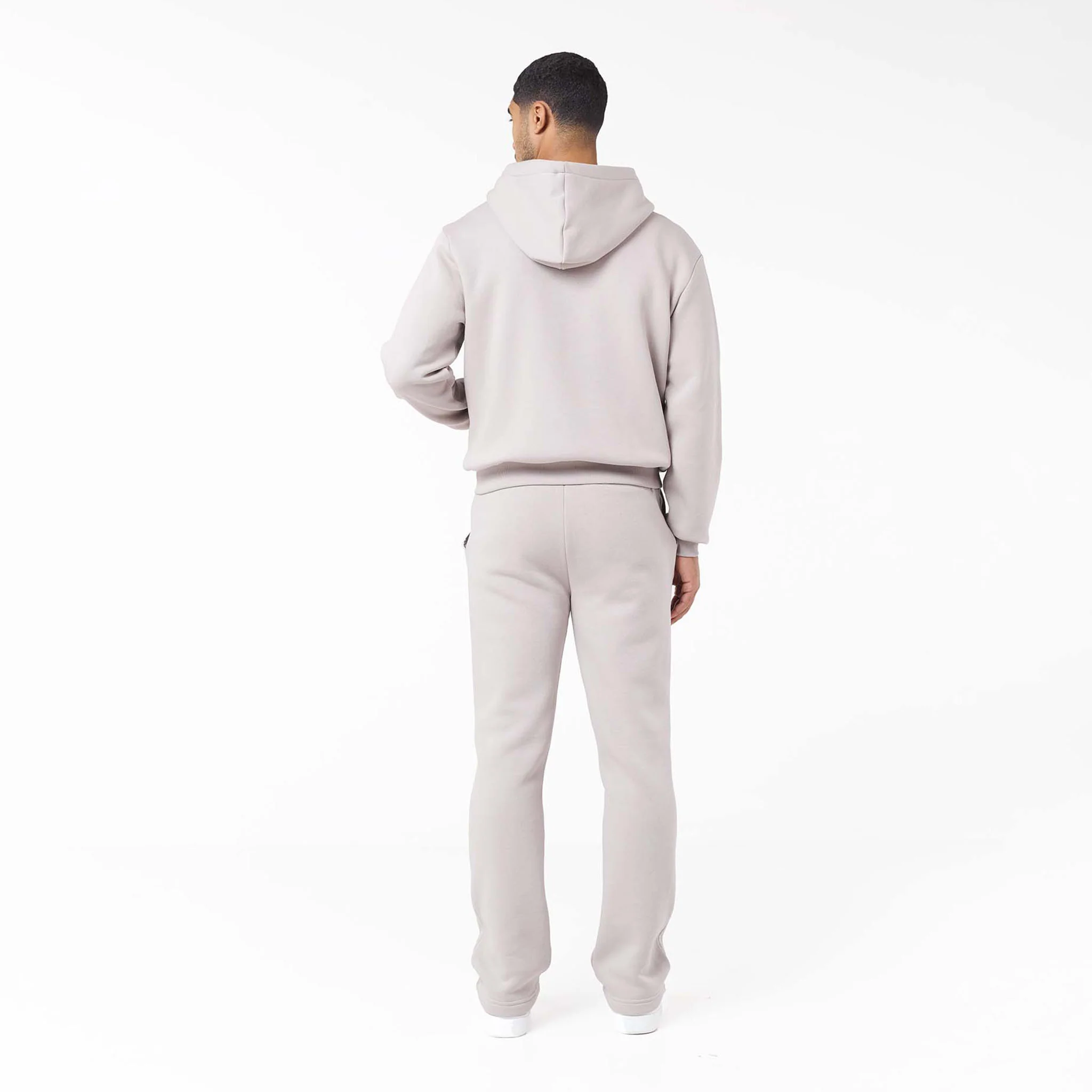 Relaxed Fit FZ Open Hem Tracksuit | Stone - Image 9