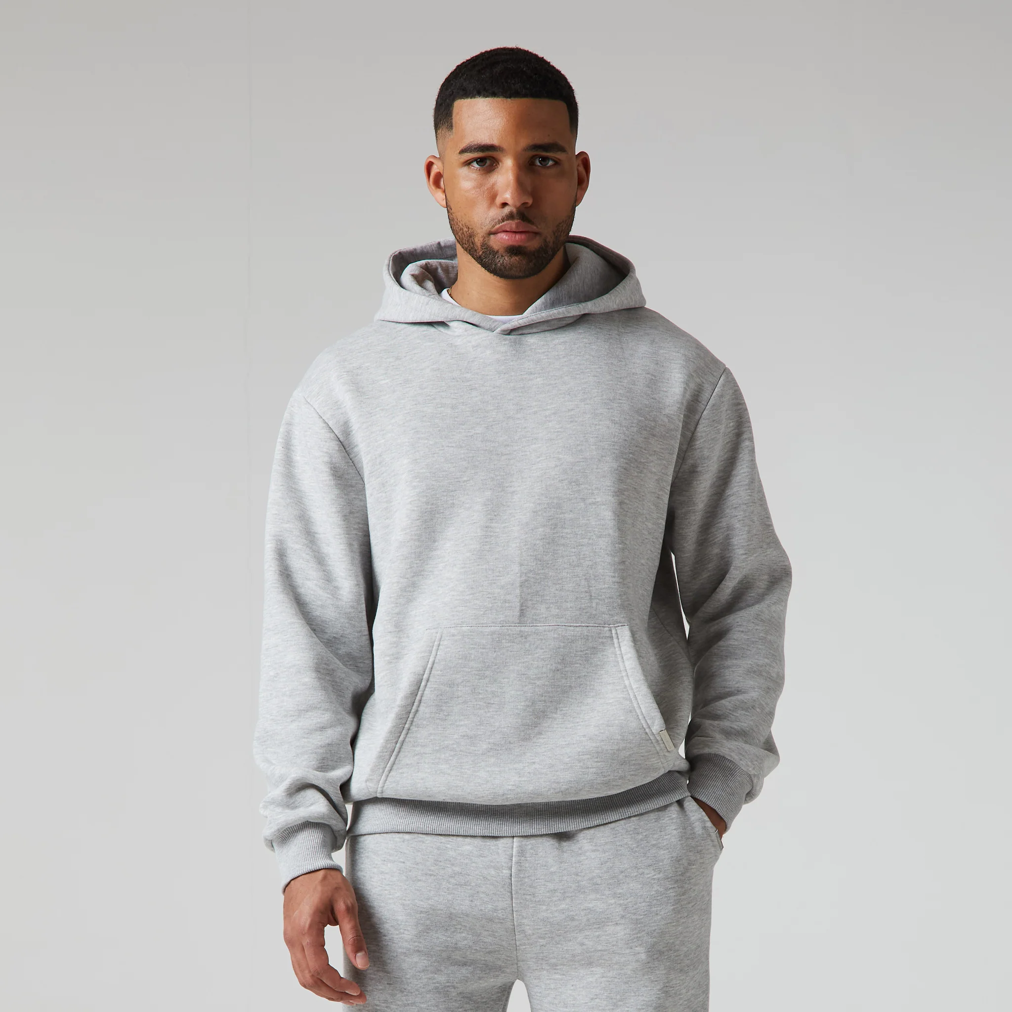 Relaxed Fit Hoodie | Grey Marl - Image 3