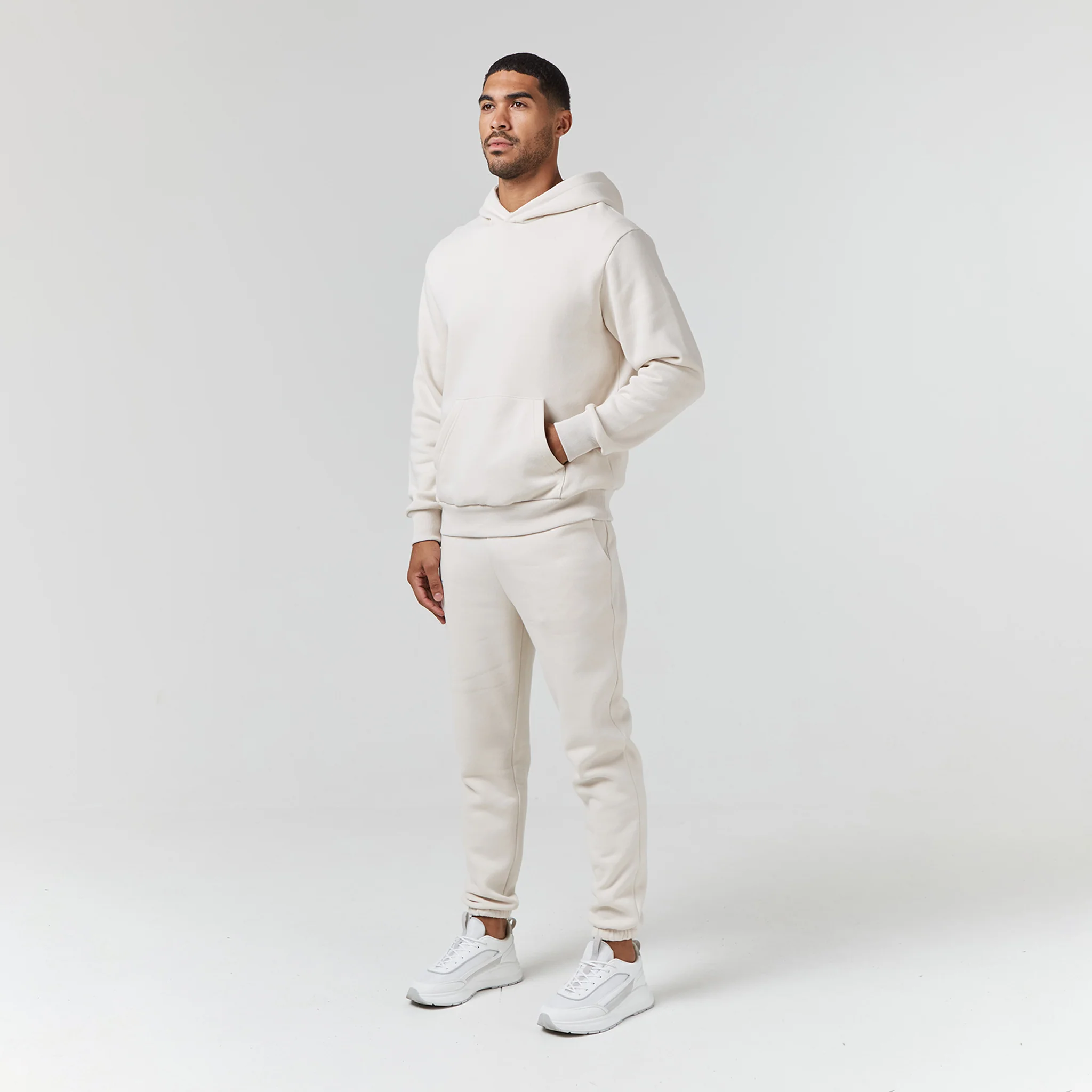 Relaxed Fit Cuffed Jogger | Light Stone - Image 2