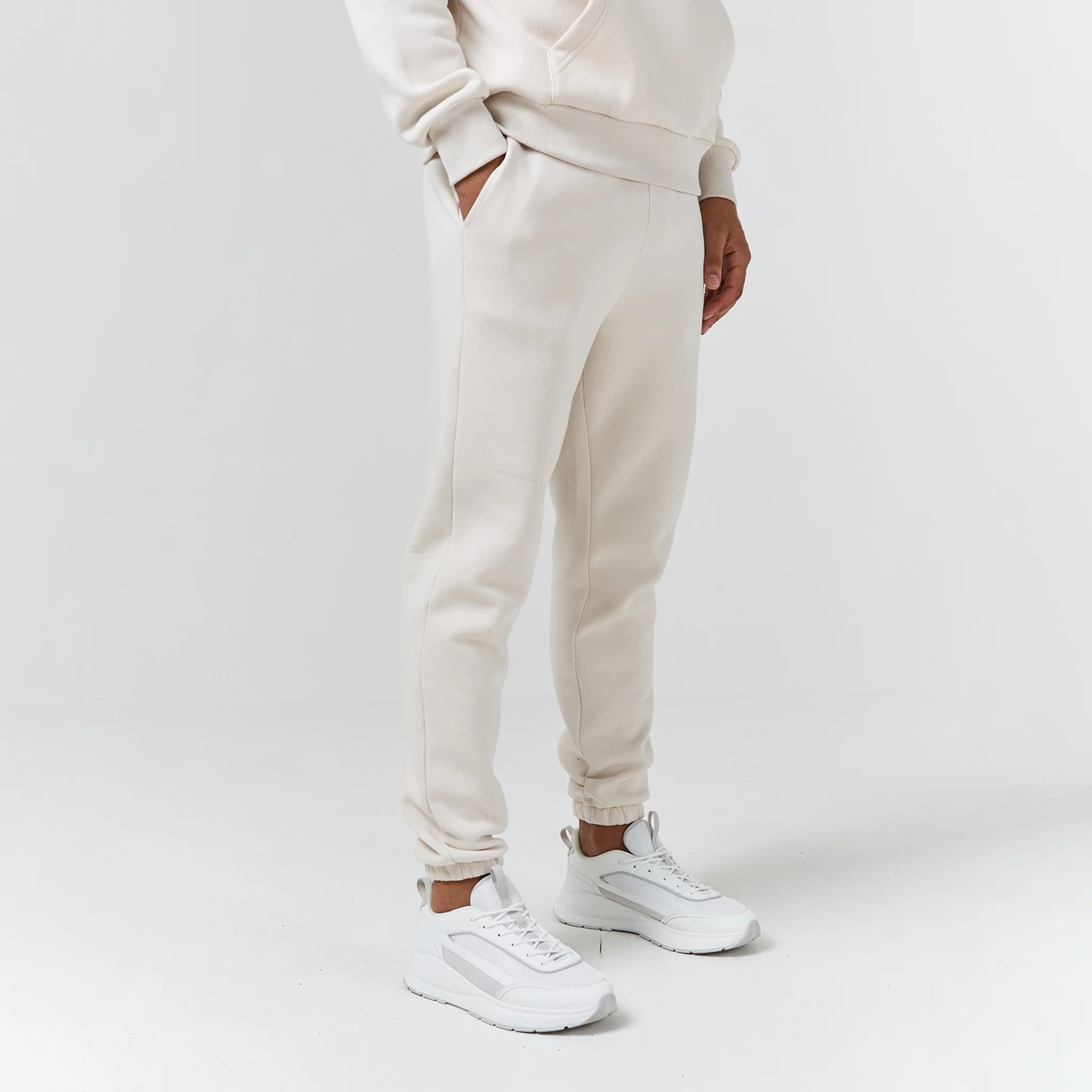 Relaxed Fit Cuffed Jogger | Light Stone - Image 4