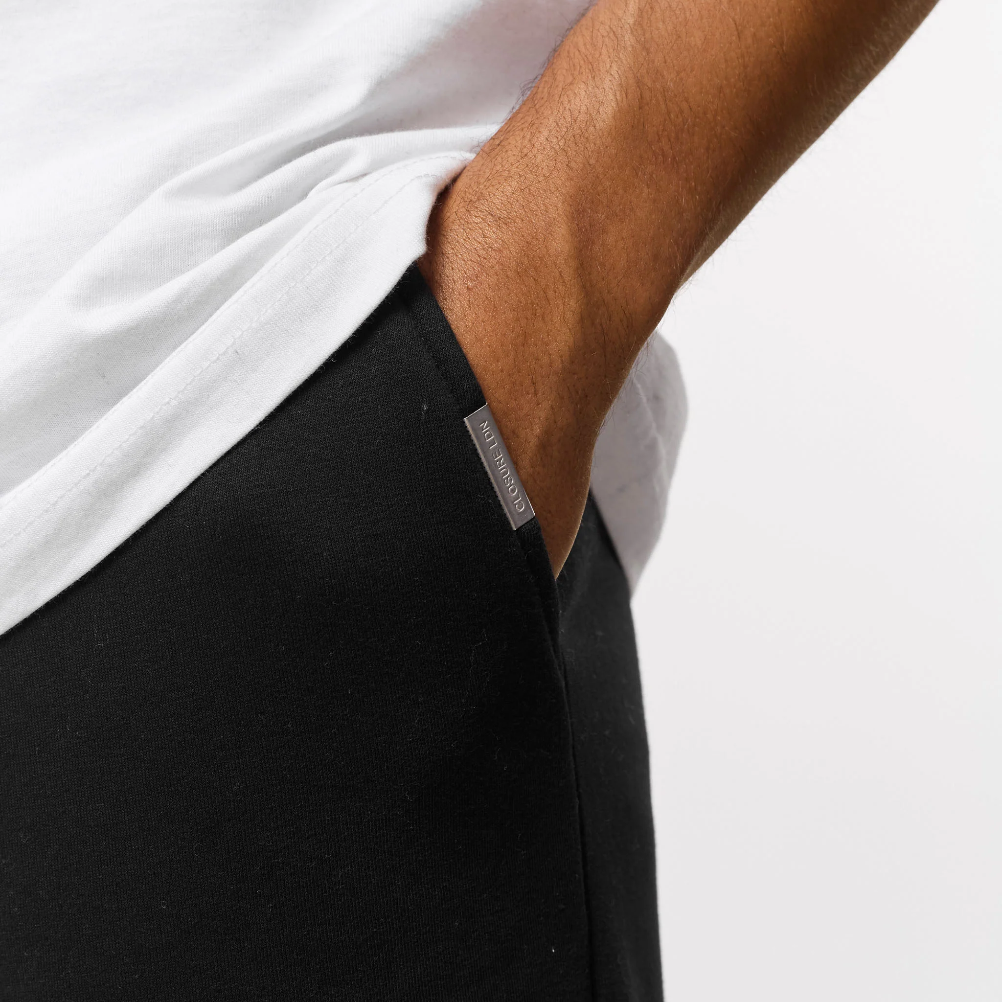 Relaxed Fit Open Hem Jogger | Black - Image 4