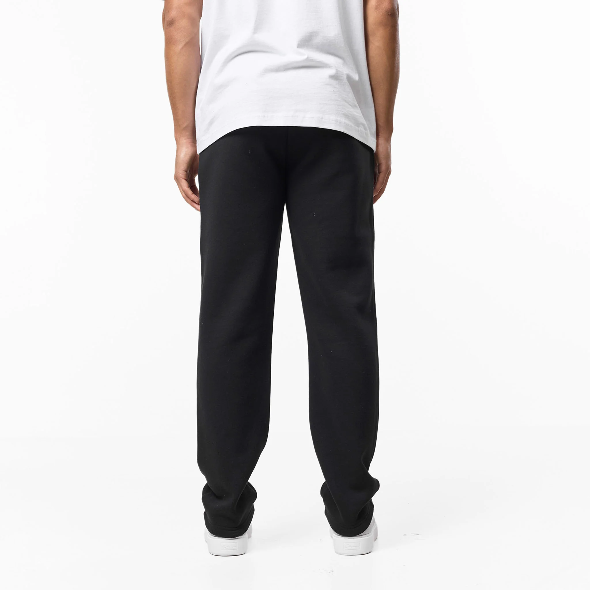 Relaxed Fit Open Hem Jogger | Black - Image 8