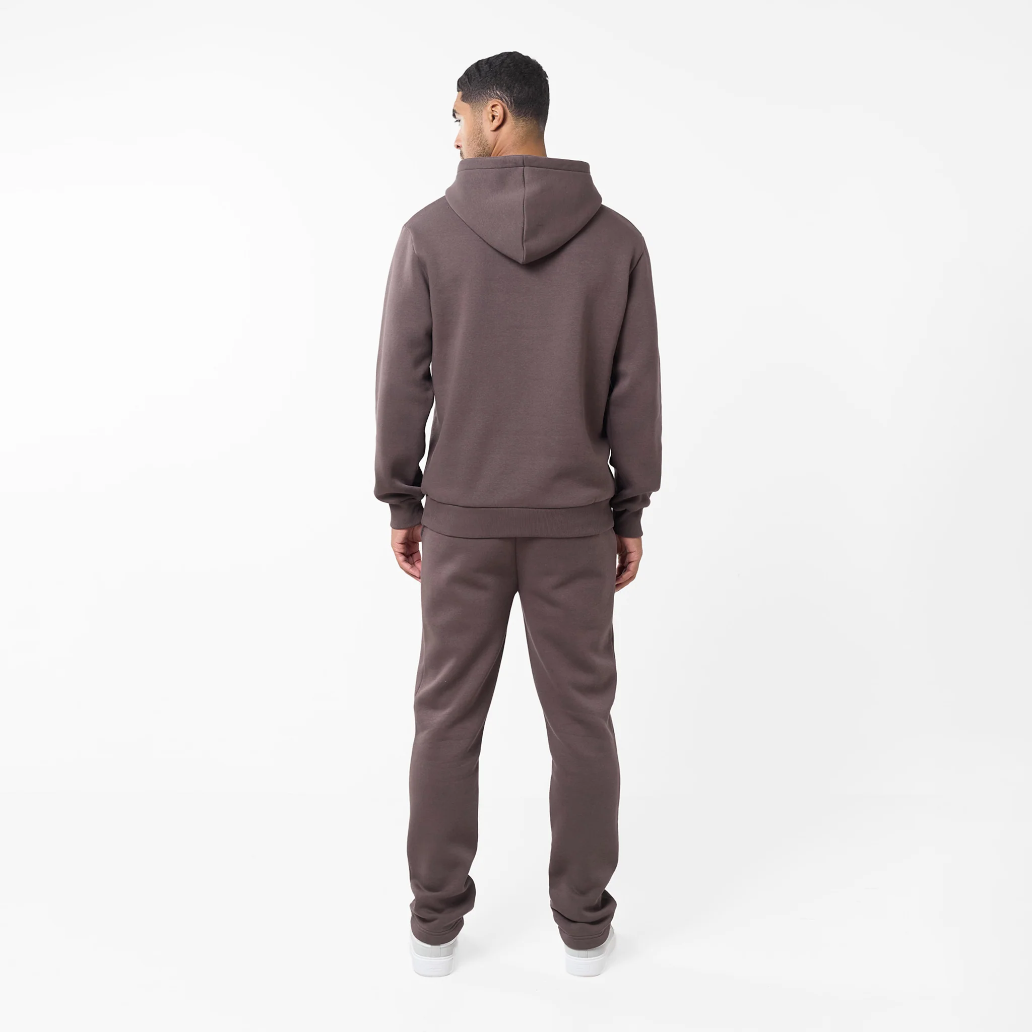 Relaxed Fit Open Hem Jogger | Dark Brown - Image 4