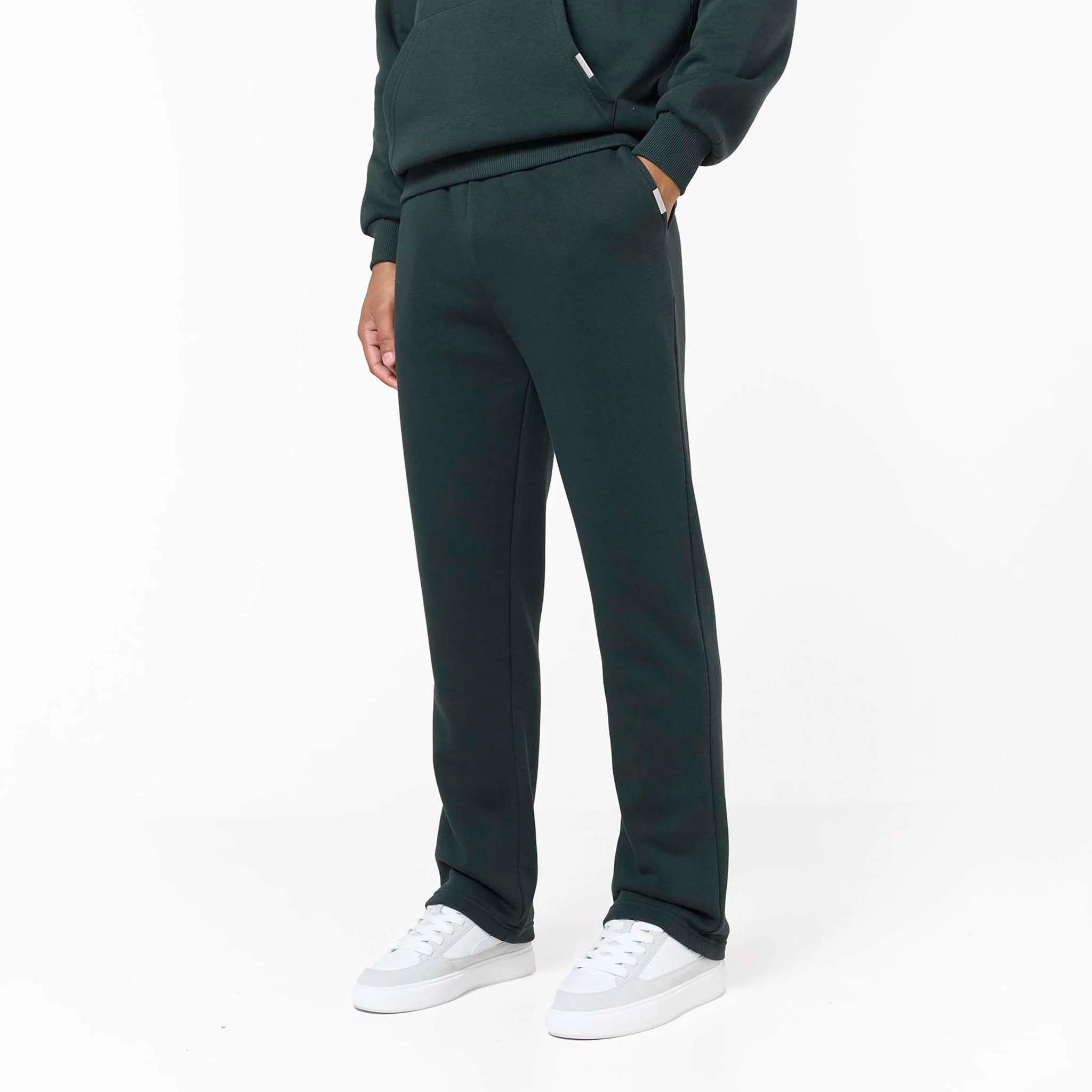 Relaxed Fit Open Hem Jogger | Forest Green