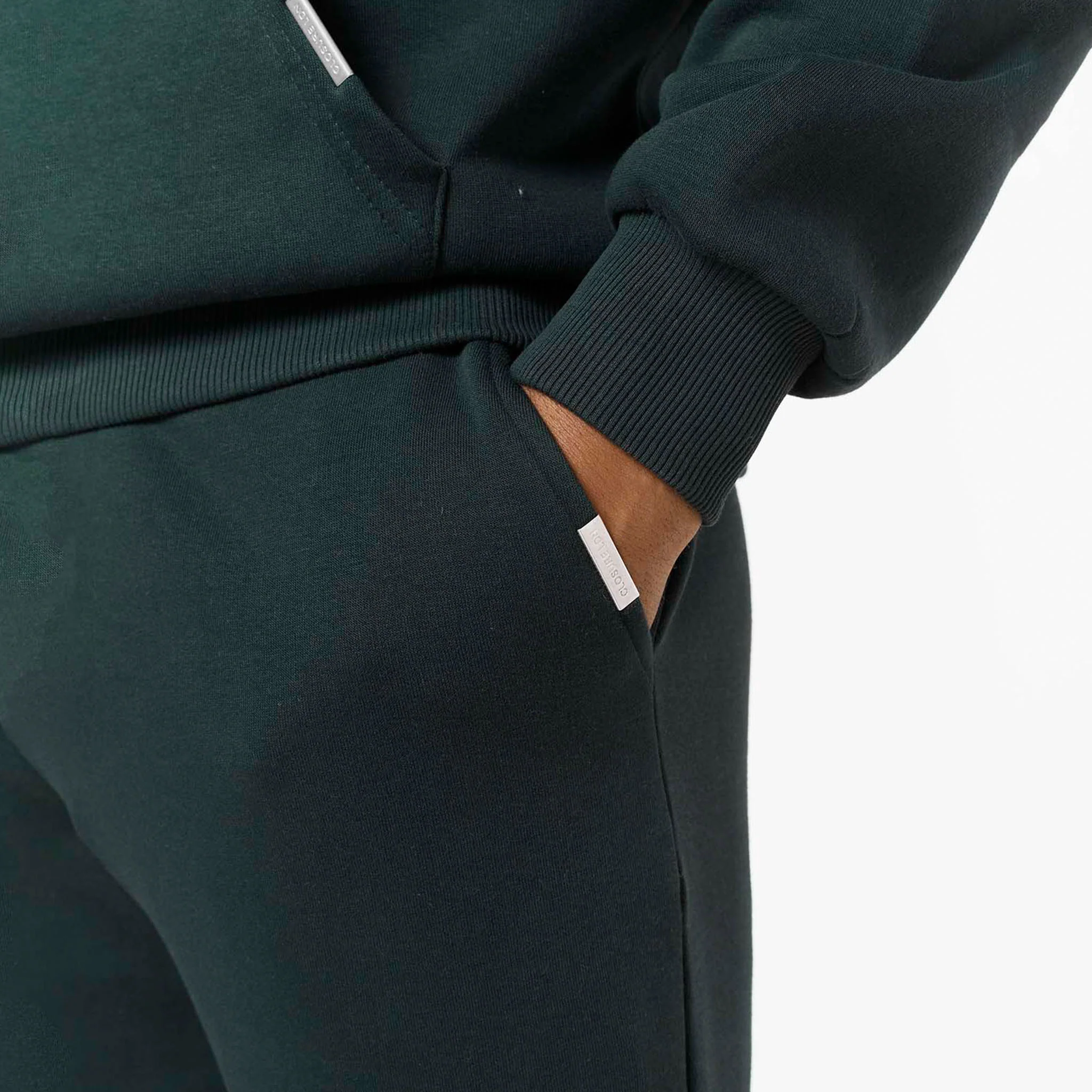 Relaxed Fit Open Hem Jogger | Forest Green - Image 4