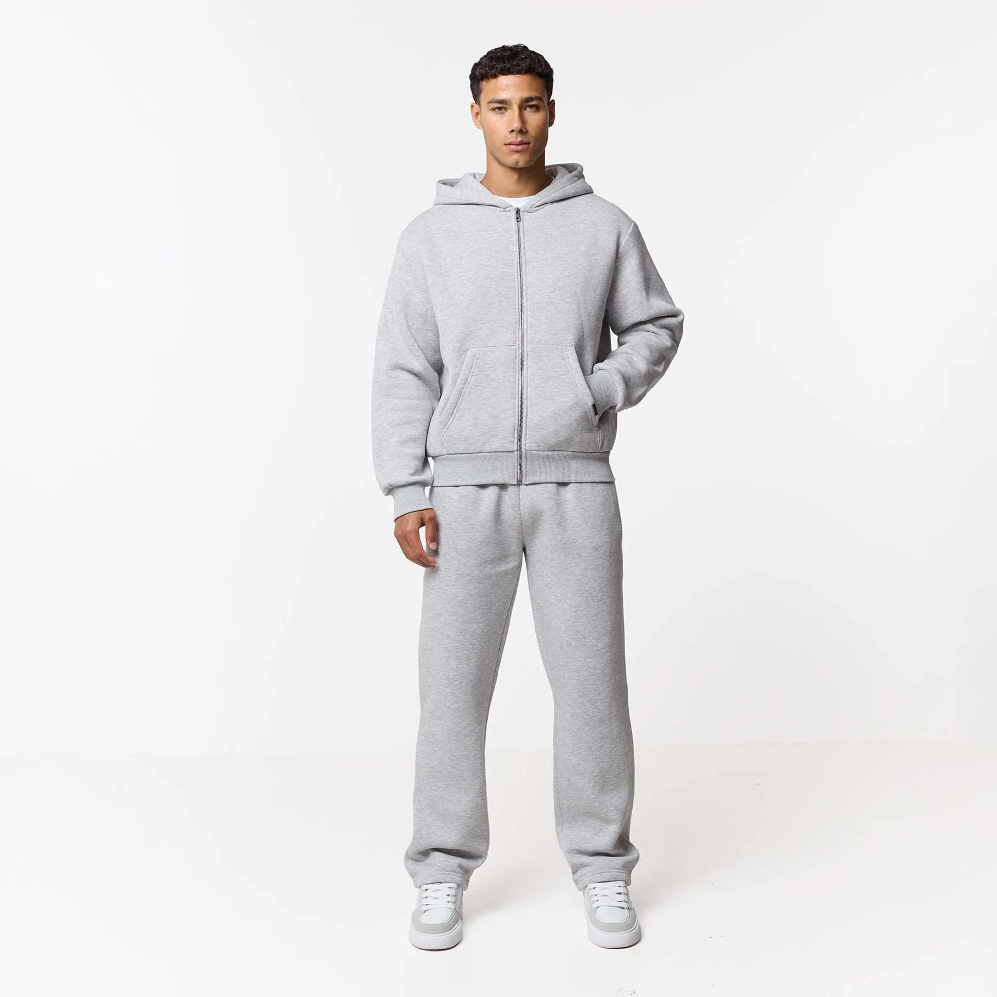 Relaxed Fit Open Hem Jogger | Grey Marl - Image 6