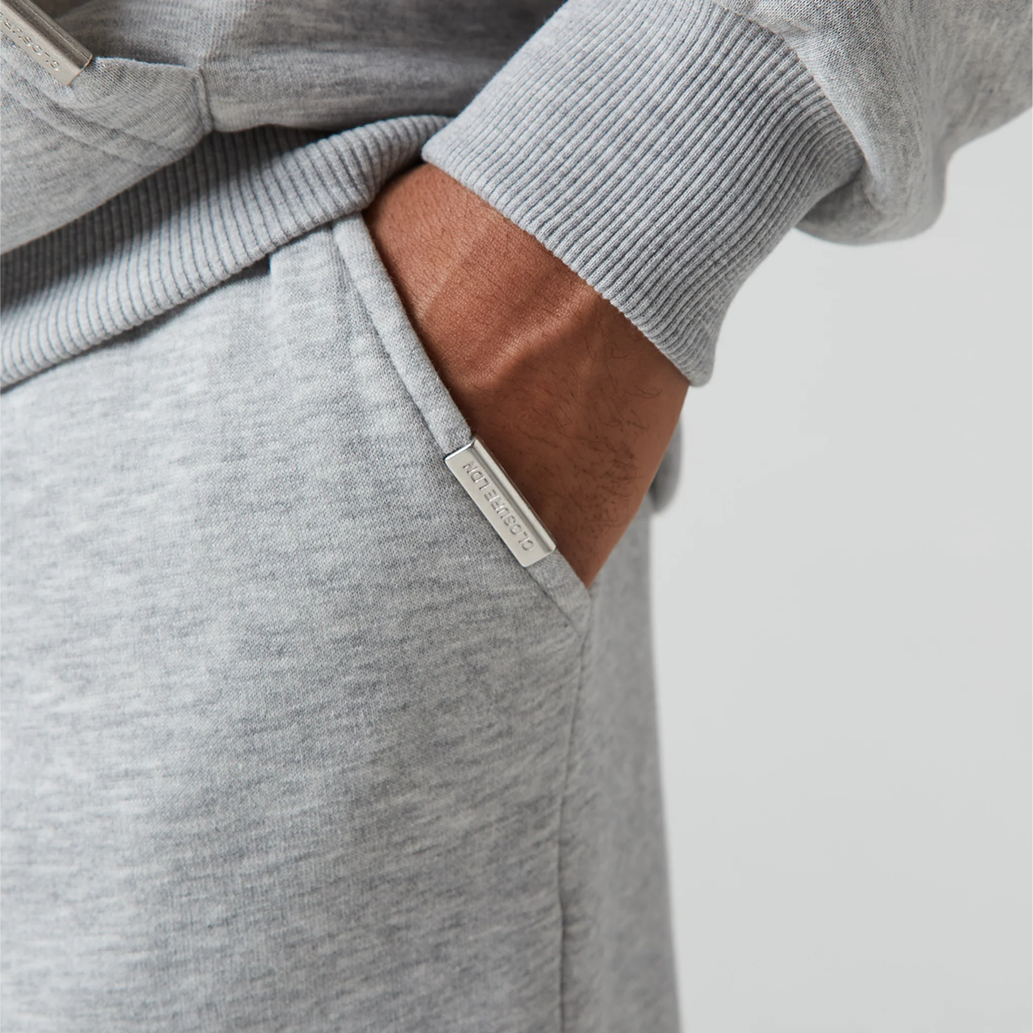 Relaxed Fit Open Hem Jogger | Grey Marl - Image 3