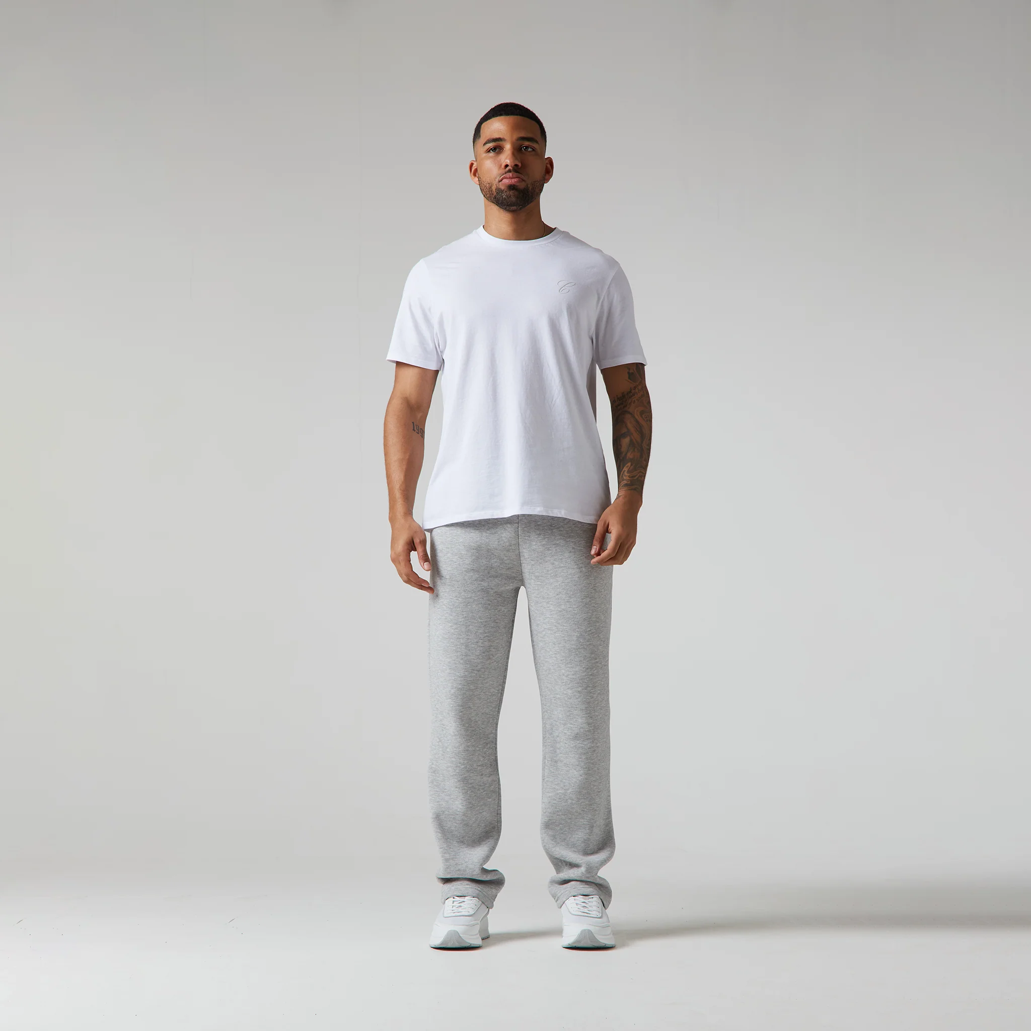 Relaxed Fit Open Hem Jogger | Grey Marl - Image 6