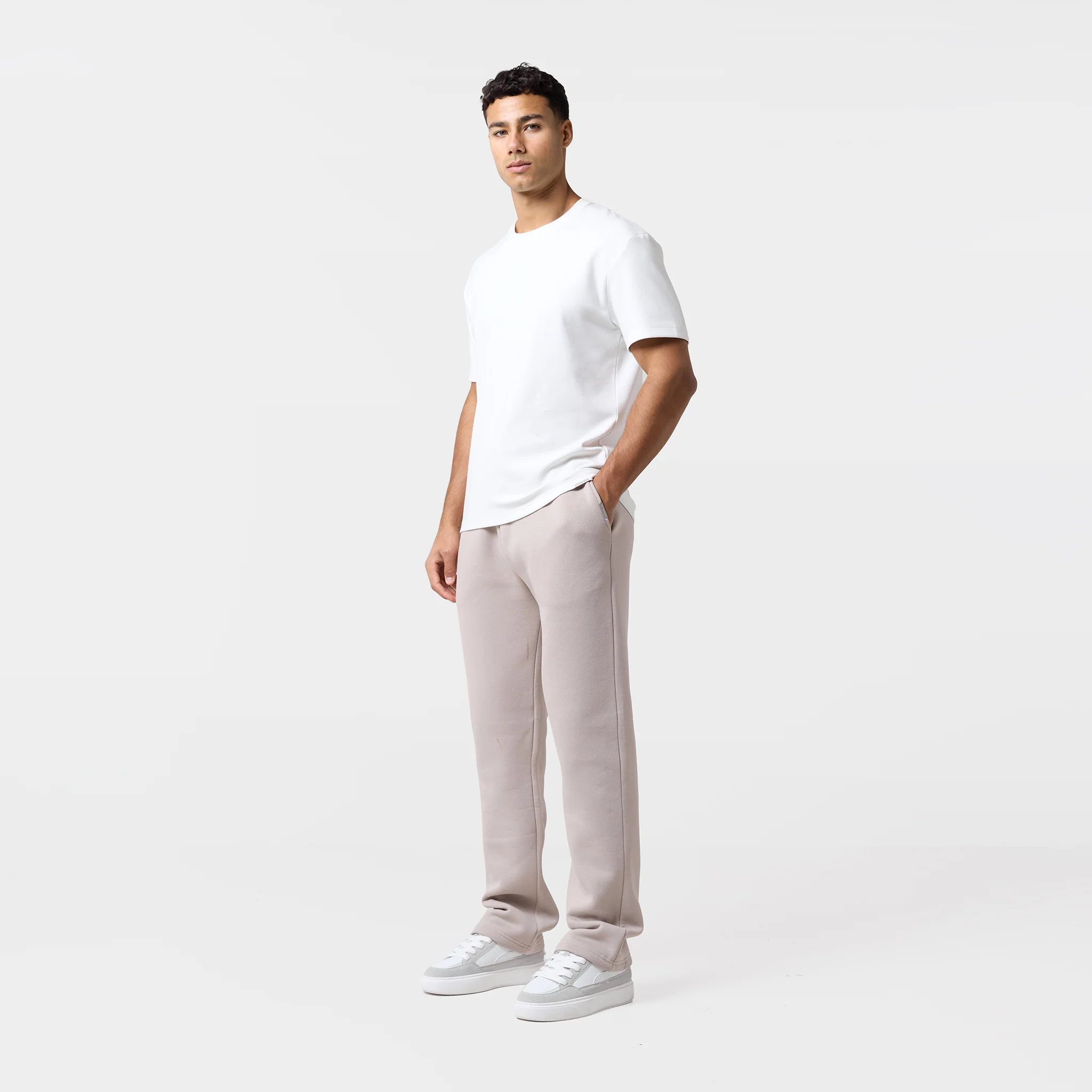 Relaxed Fit Open Hem Jogger | Sand - Image 2