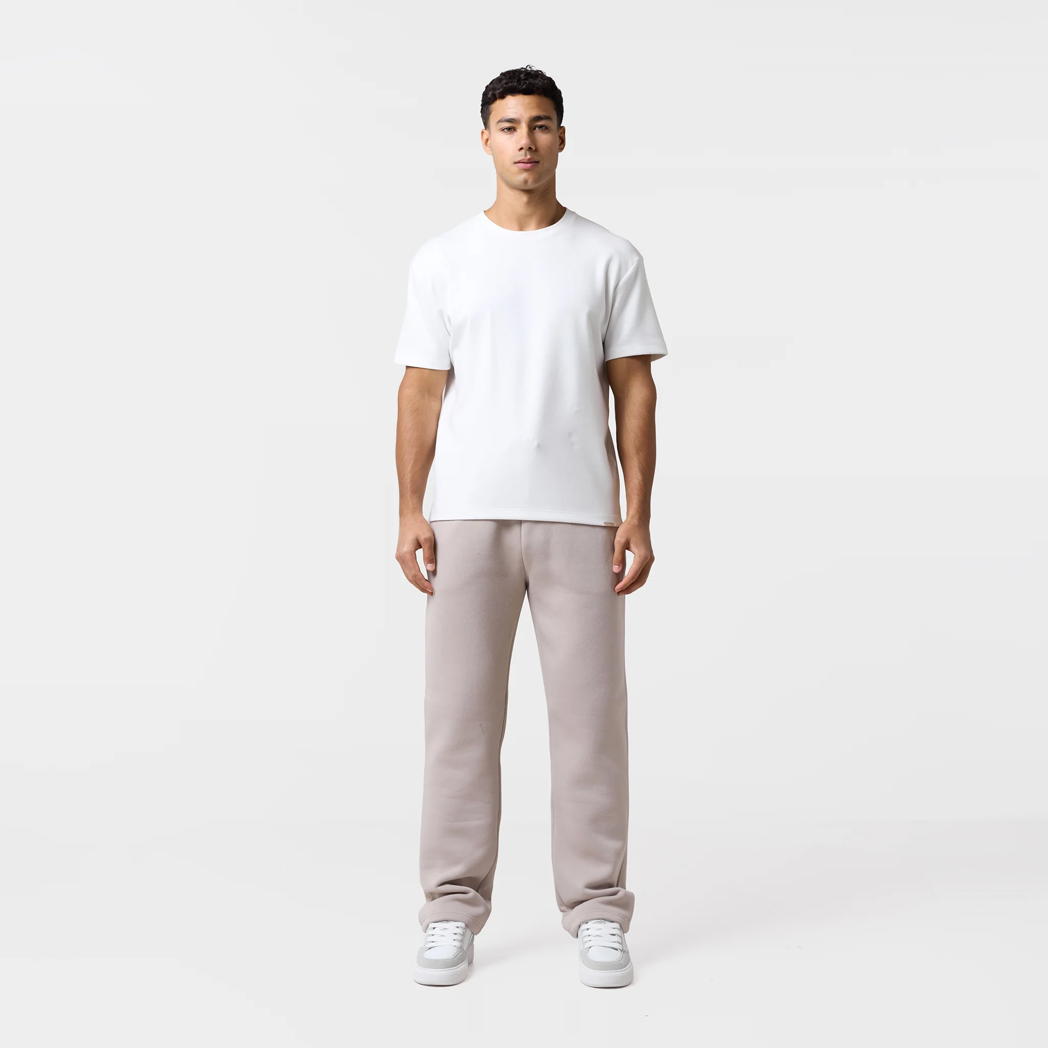 Relaxed Fit Open Hem Jogger | Sand - Image 3